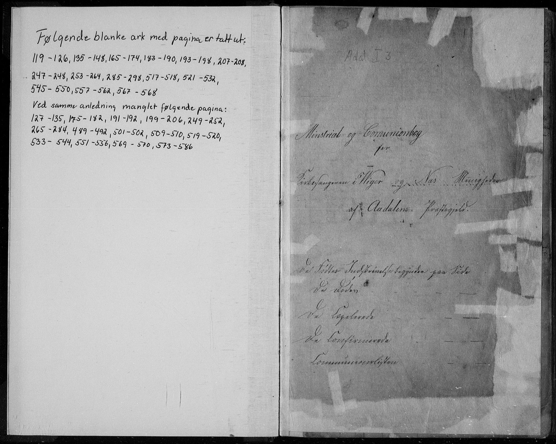 Ådal kirkebøker, AV/SAKO-A-248/G/Ga/L0003: Parish register (copy) no. I 3, 1862-1891, p. 0-1