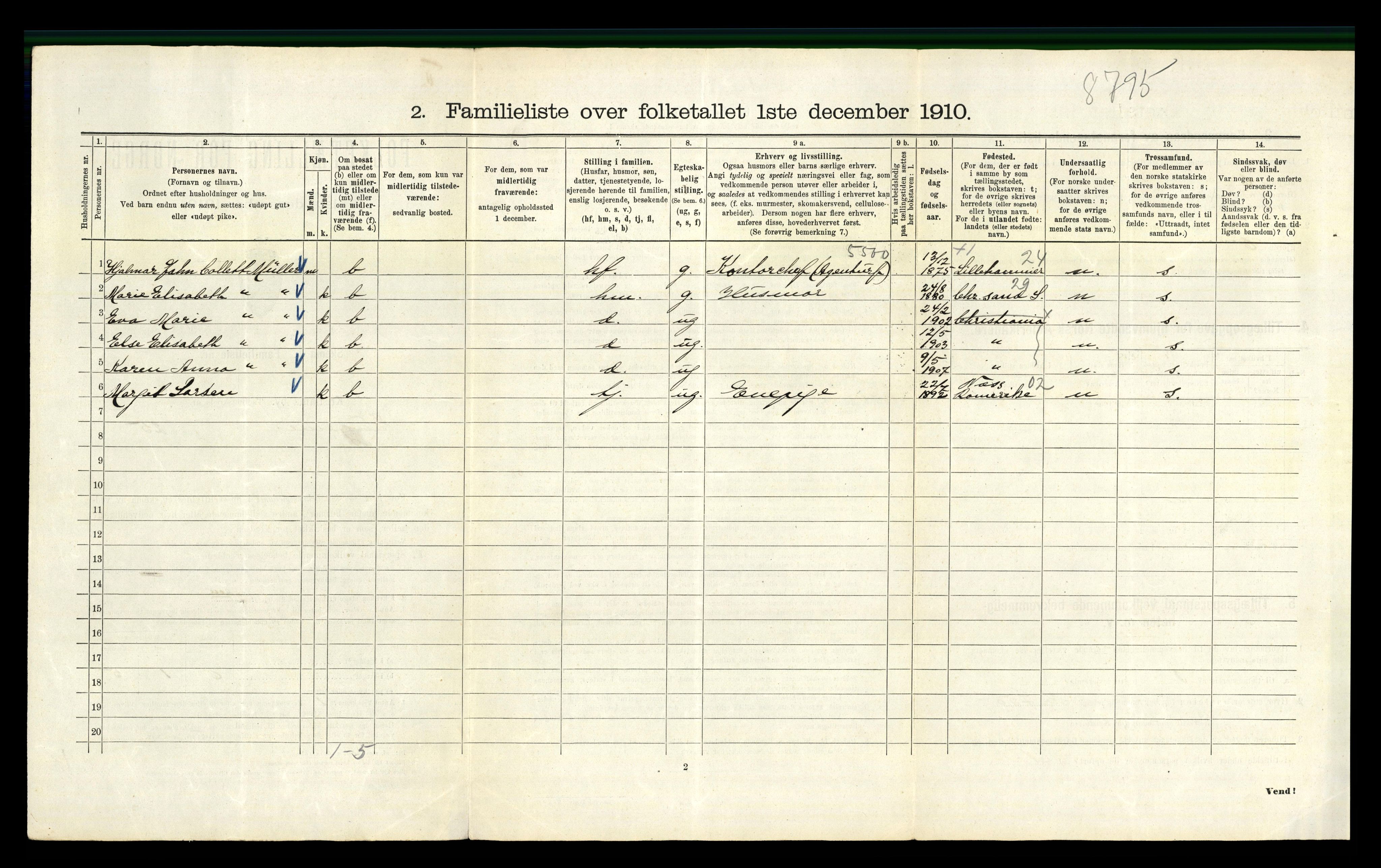 RA, 1910 census for Kristiania, 1910, p. 22610