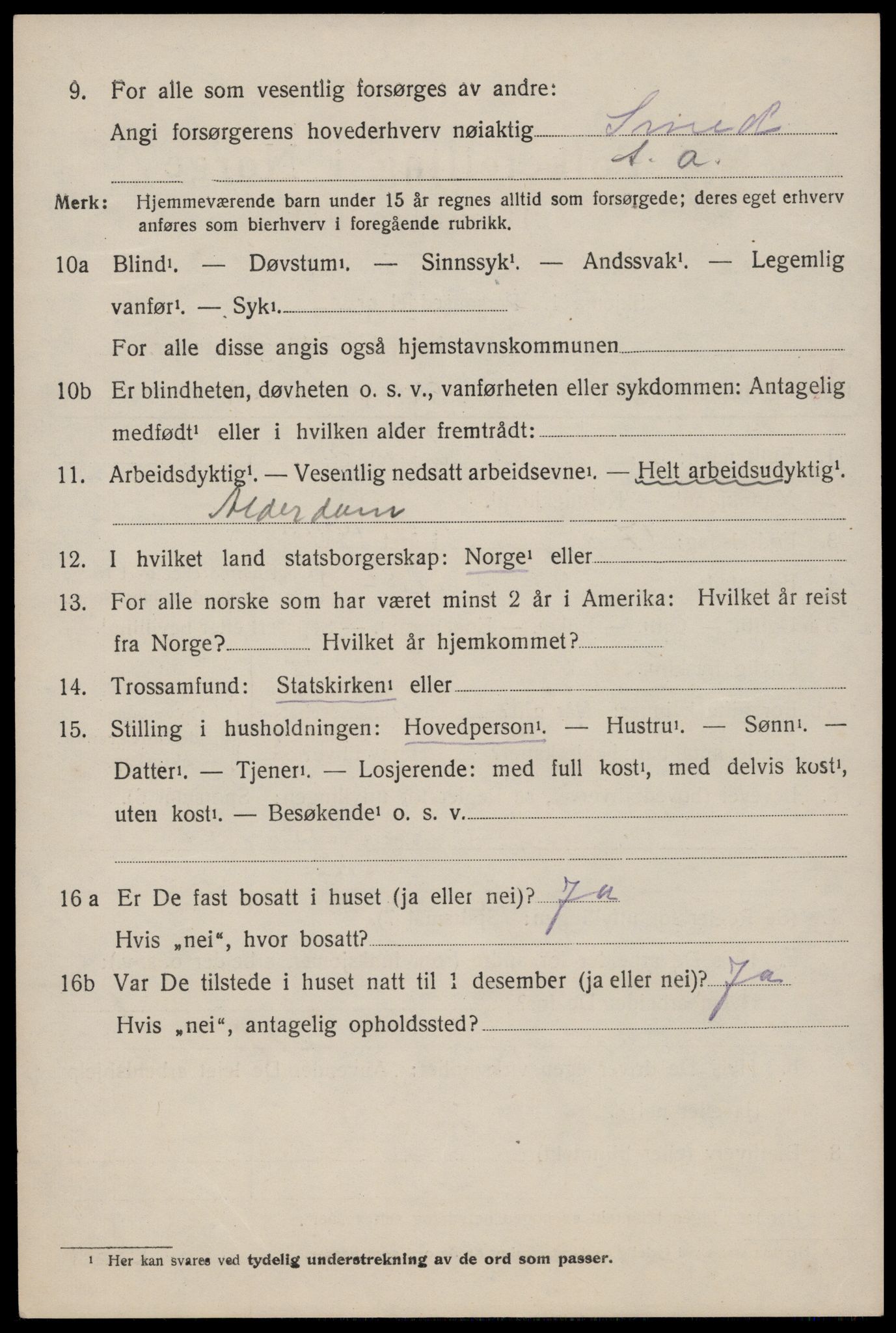 SAKO, 1920 census for Nissedal, 1920, p. 1286