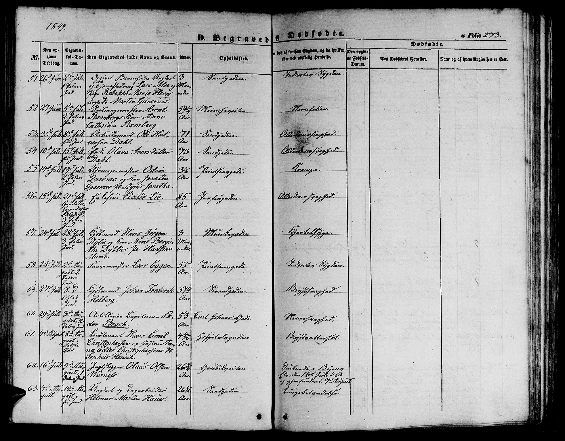 Ministerialprotokoller, klokkerbøker og fødselsregistre - Sør-Trøndelag, AV/SAT-A-1456/602/L0137: Parish register (copy) no. 602C05, 1846-1856, p. 273