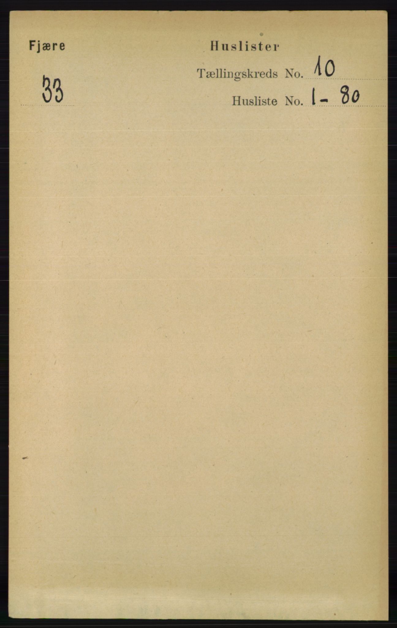 RA, 1891 census for 0923 Fjære, 1891, p. 4914
