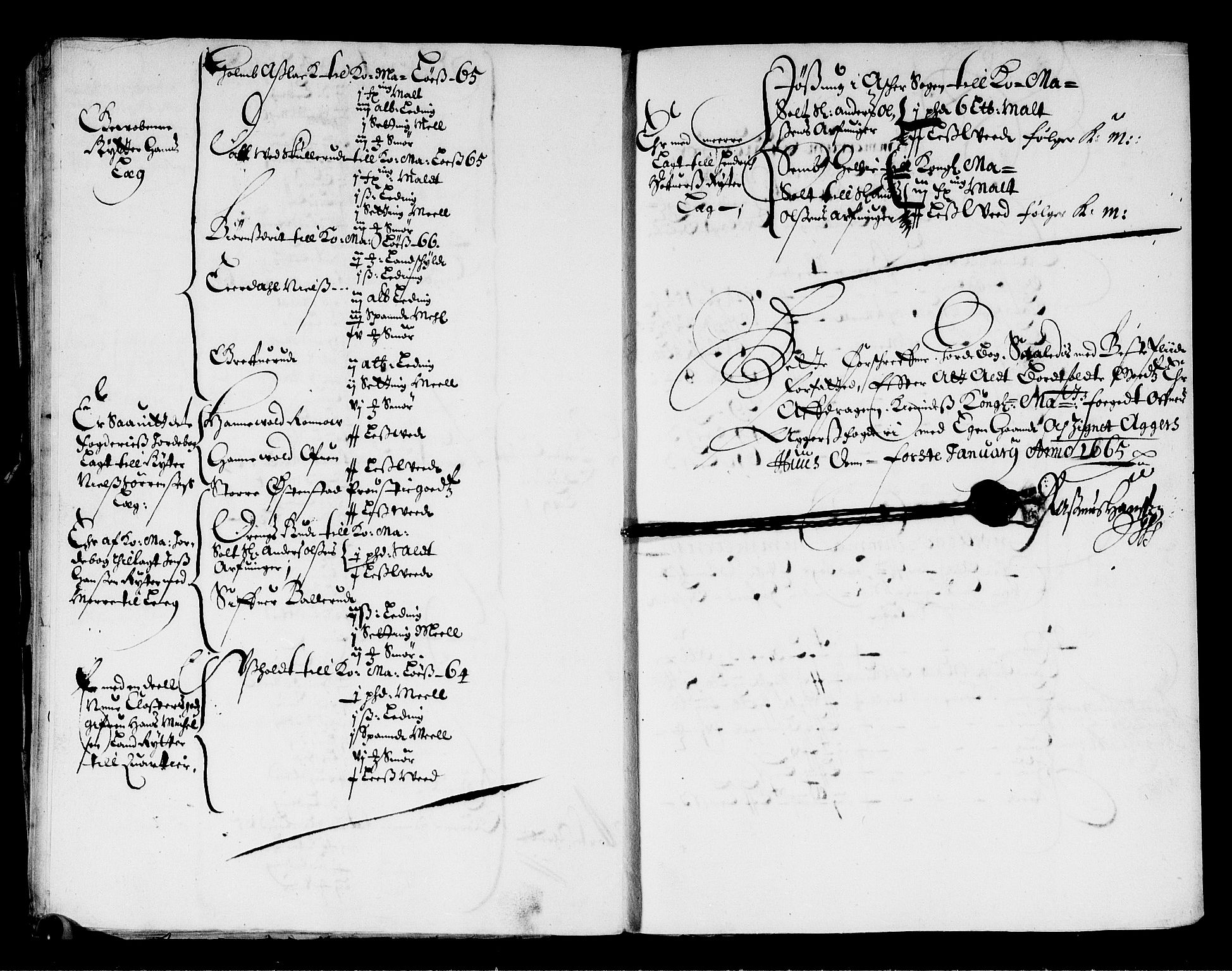 Rentekammeret inntil 1814, Reviderte regnskaper, Stiftamtstueregnskaper, Landkommissariatet på Akershus og Akershus stiftamt, AV/RA-EA-5869/R/Ra/L0021: Landkommissariatet på Akershus, 1664