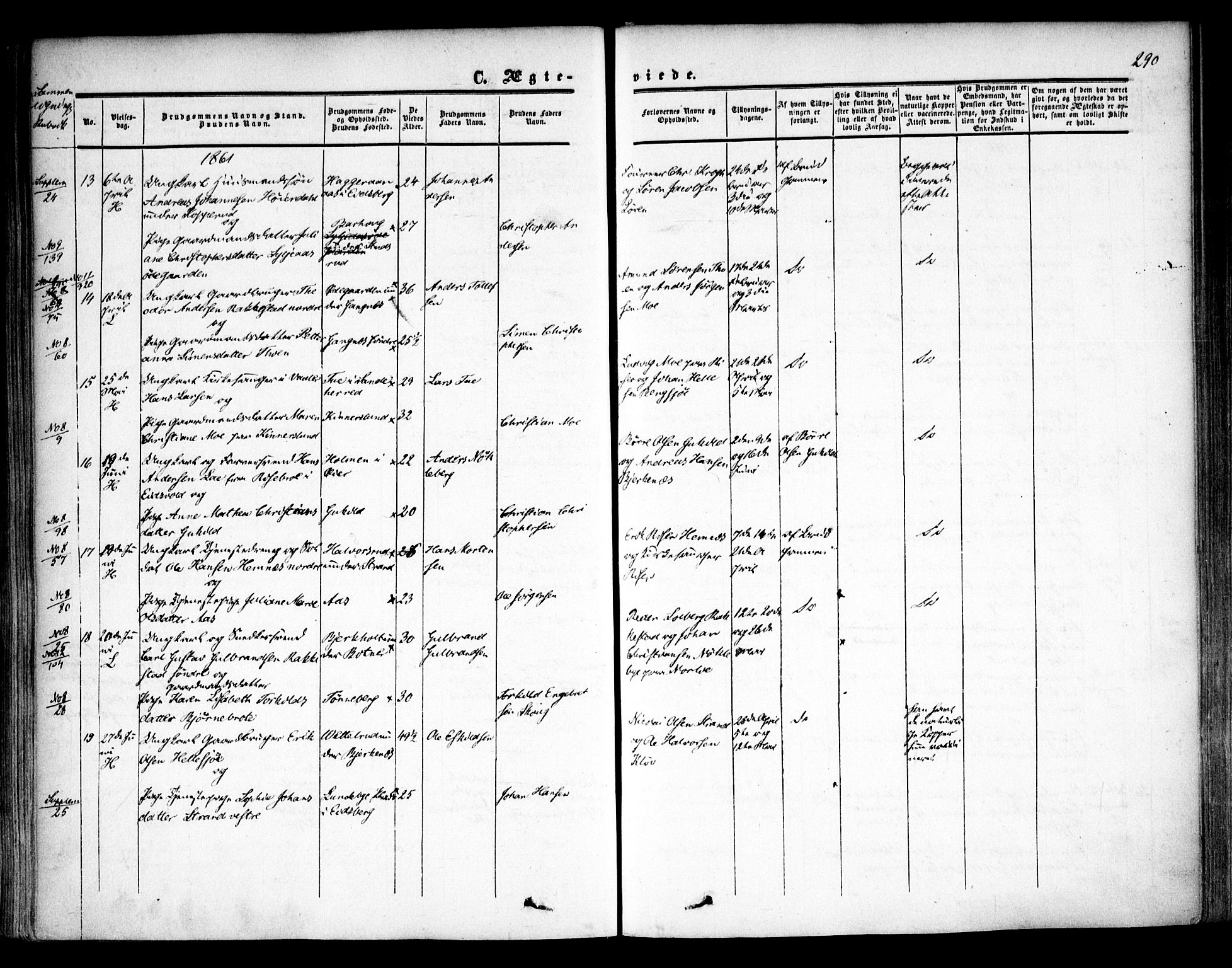 Høland prestekontor Kirkebøker, AV/SAO-A-10346a/F/Fa/L0010: Parish register (official) no. I 10, 1854-1861, p. 290