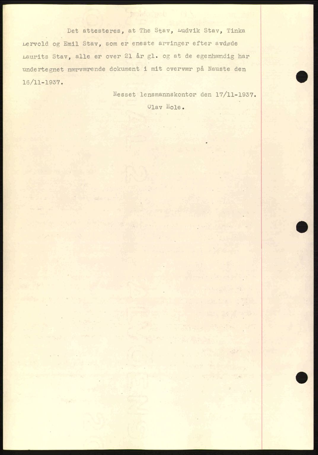 Romsdal sorenskriveri, SAT/A-4149/1/2/2C: Mortgage book no. A4, 1937-1938, Diary no: : 2321/1937