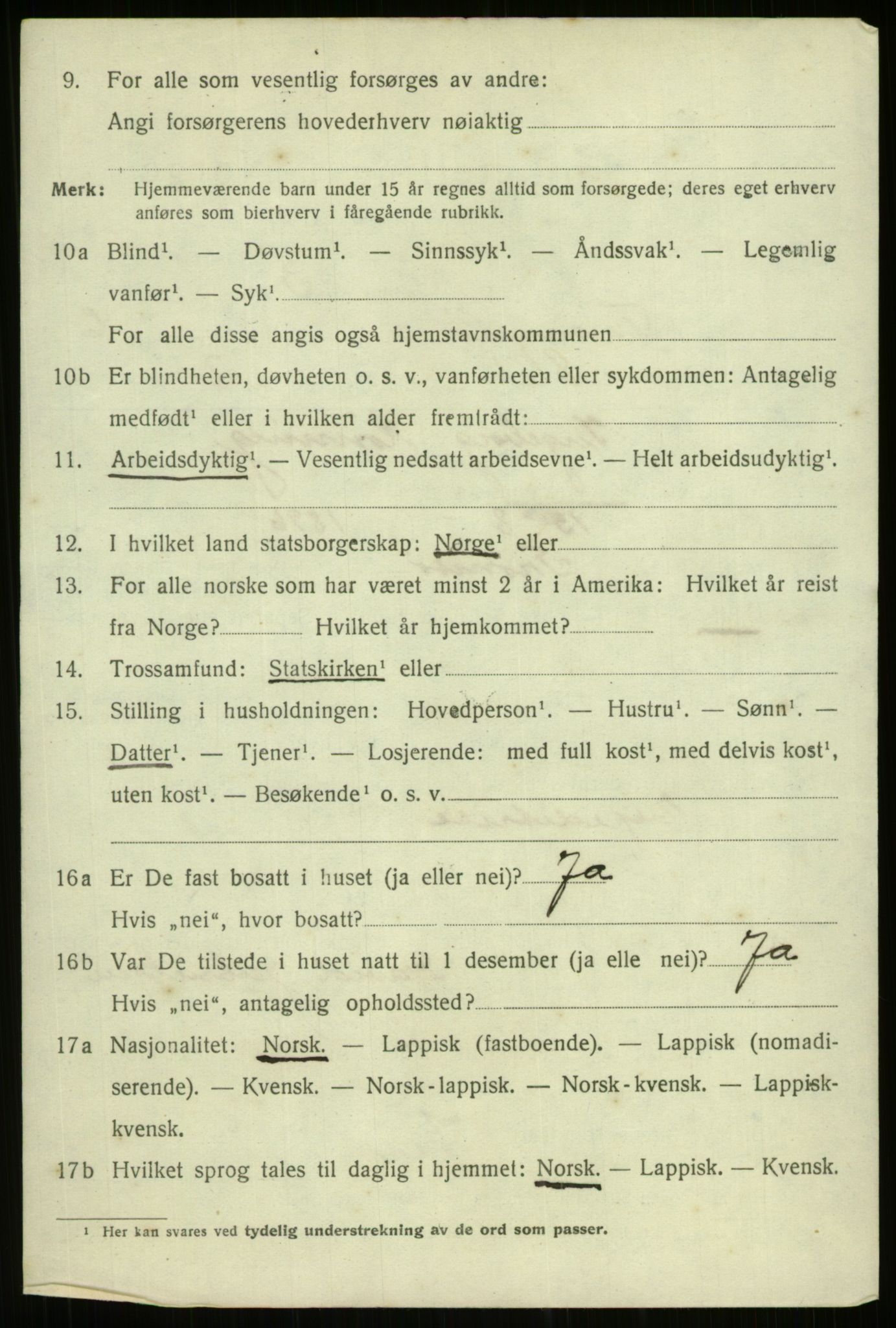 SATØ, 1920 census for Tromsø, 1920, p. 15868