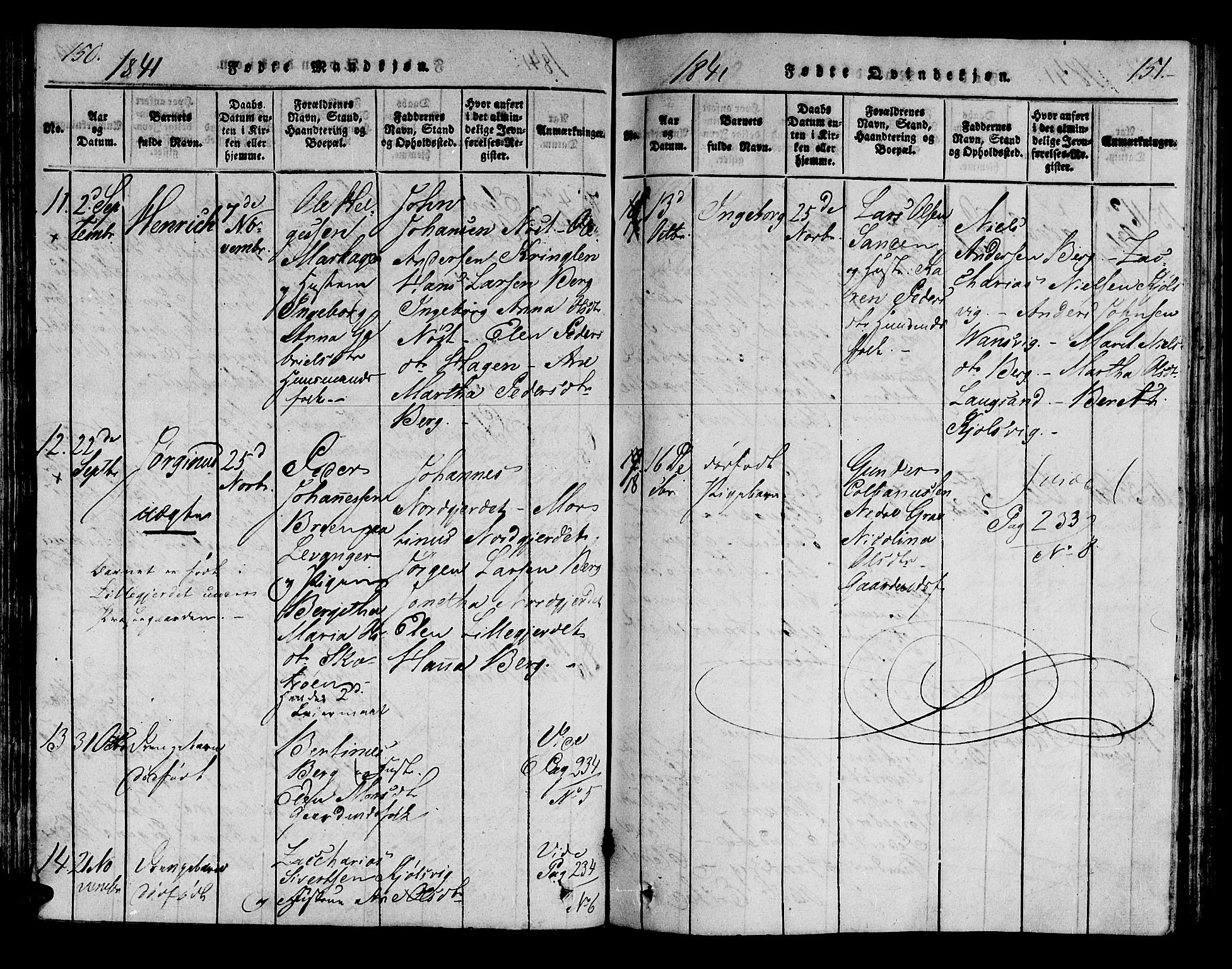 Ministerialprotokoller, klokkerbøker og fødselsregistre - Nord-Trøndelag, SAT/A-1458/722/L0217: Parish register (official) no. 722A04, 1817-1842, p. 150-151