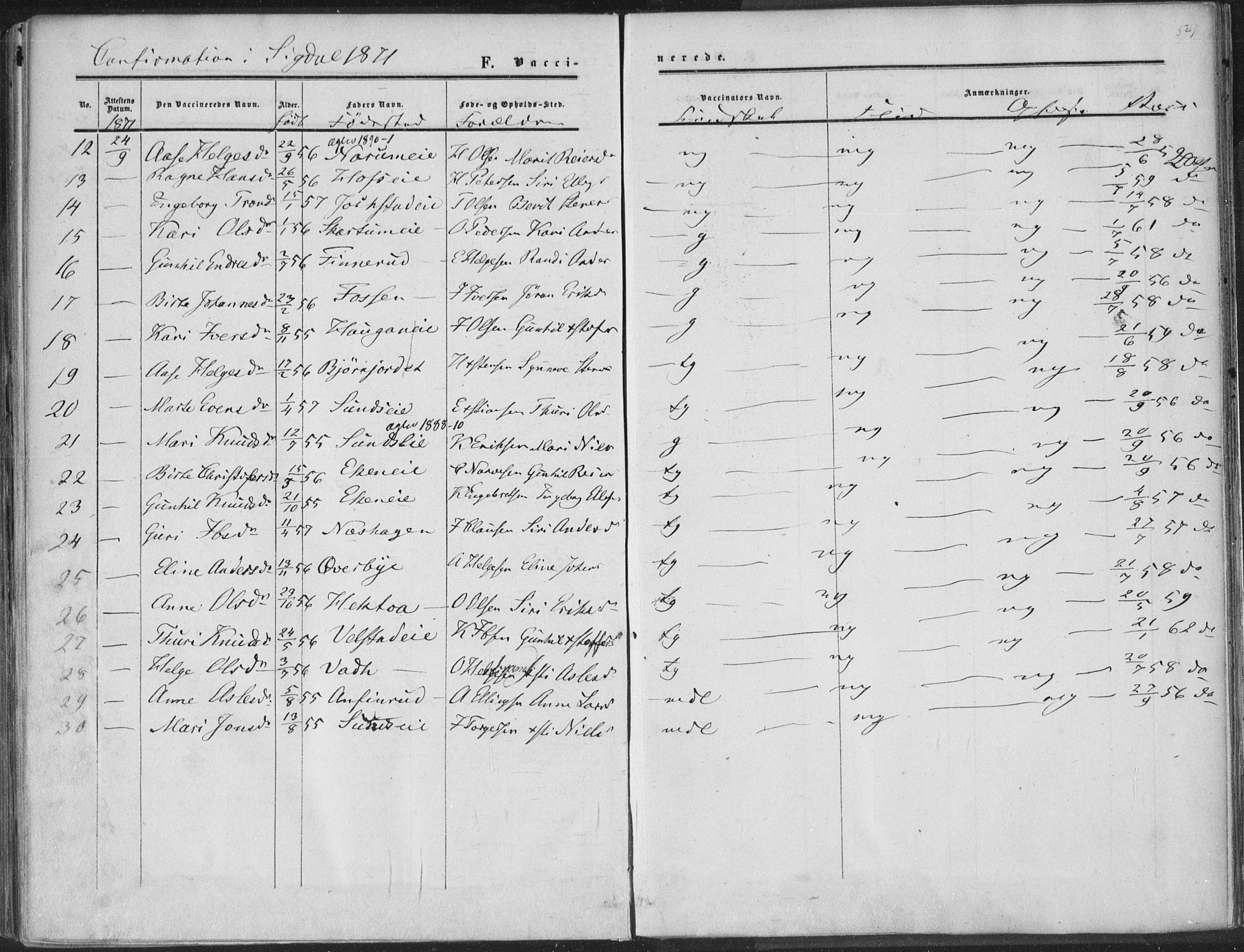 Sigdal kirkebøker, SAKO/A-245/F/Fa/L0009b: Parish register (official) no. I 9B, 1860-1871, p. 541
