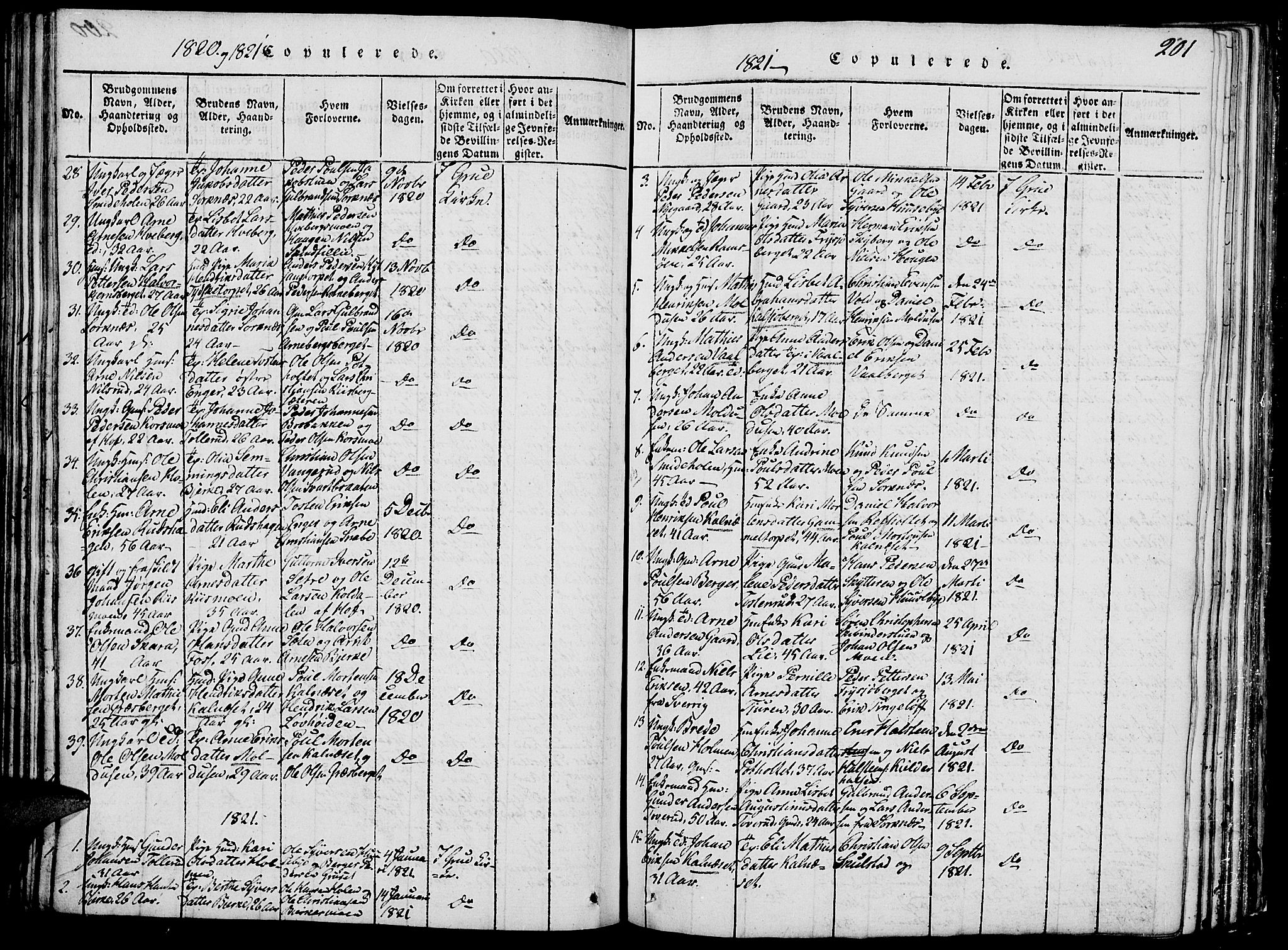 Grue prestekontor, AV/SAH-PREST-036/H/Ha/Hab/L0002: Parish register (copy) no. 2, 1815-1841, p. 201