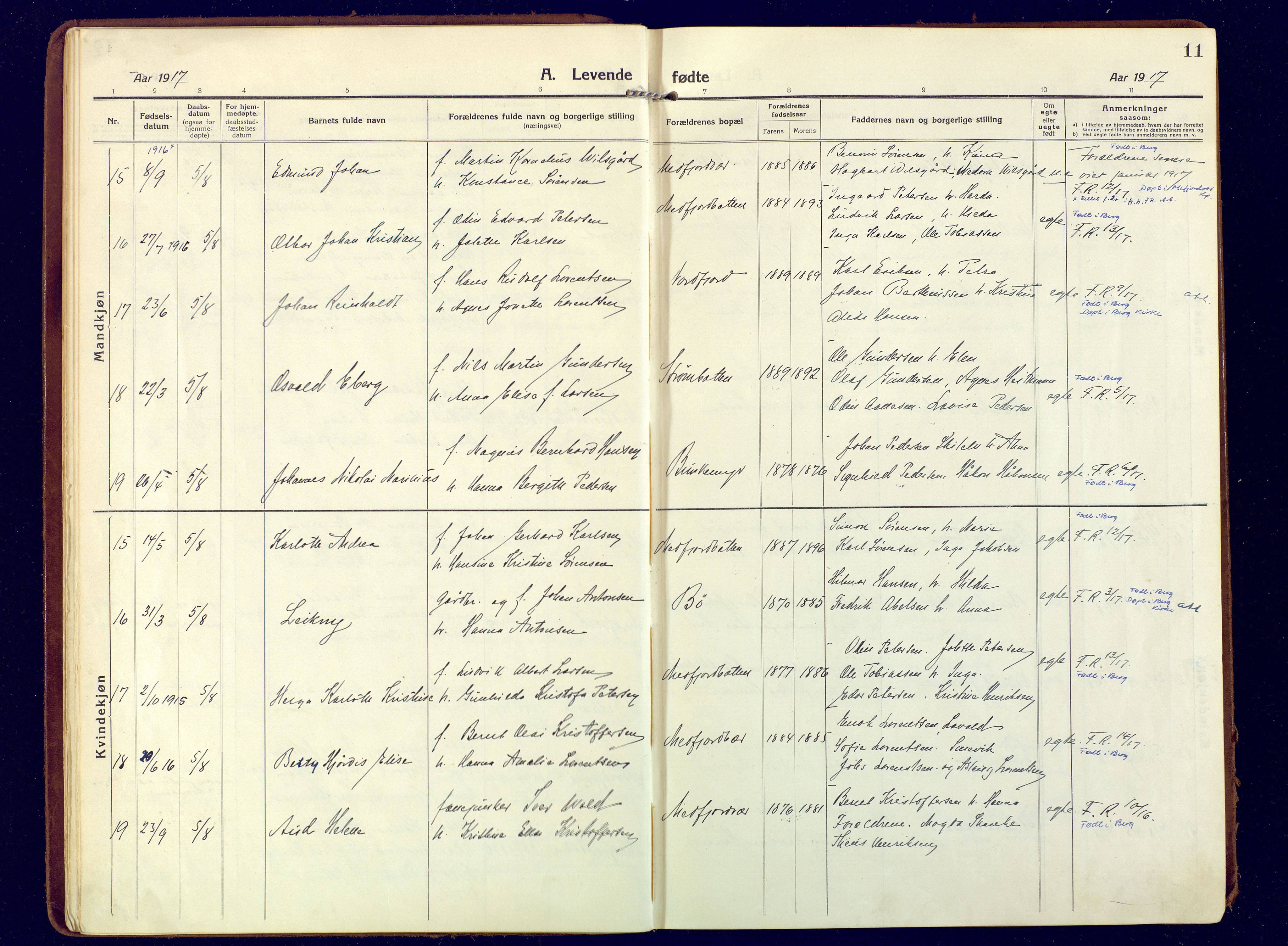 Berg sokneprestkontor, SATØ/S-1318/G/Ga/Gaa: Parish register (official) no. 9, 1916-1928, p. 11