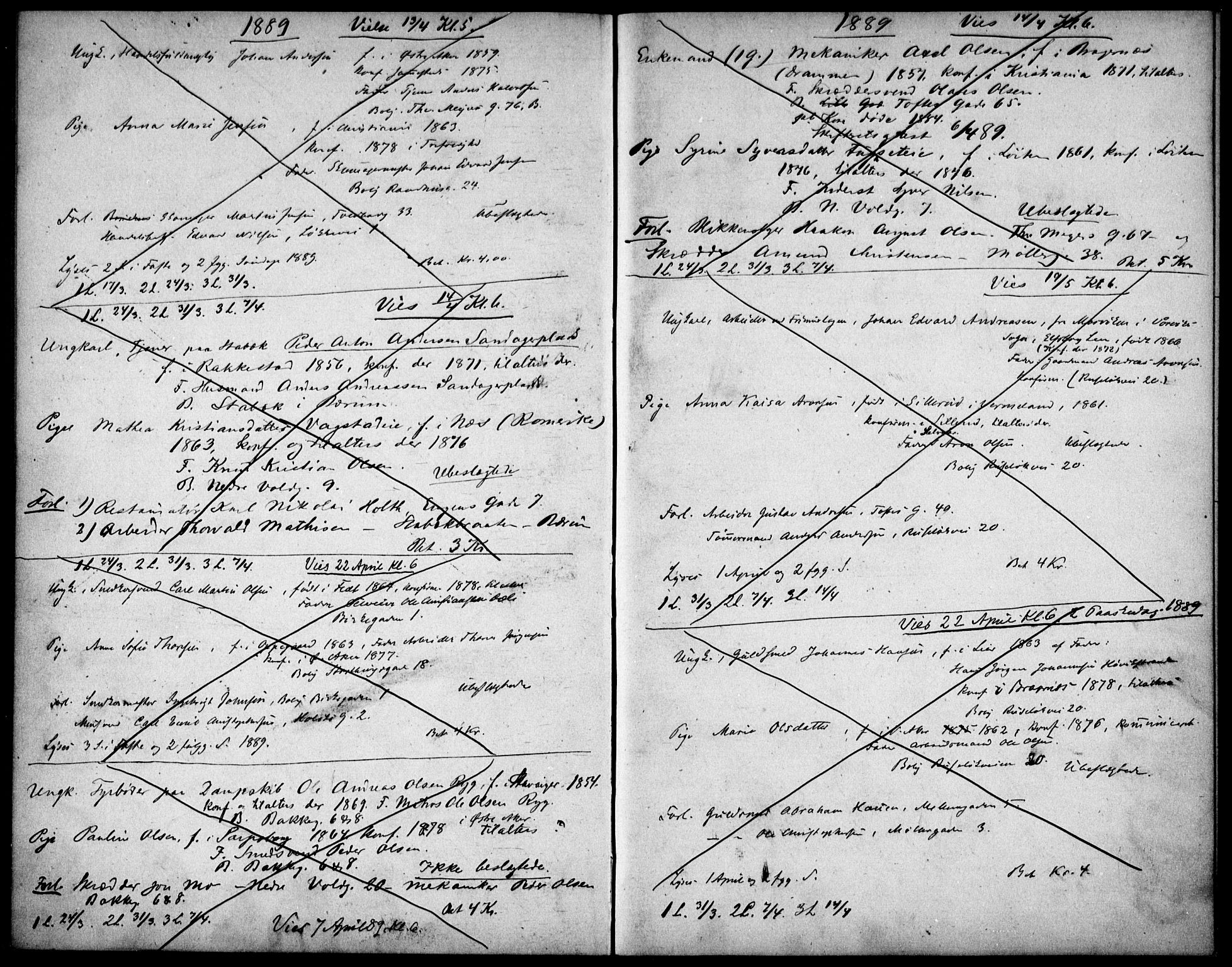 Johannes prestekontor Kirkebøker, AV/SAO-A-10852/H/Ha/L0001: Banns register no. 1, 1875-1890