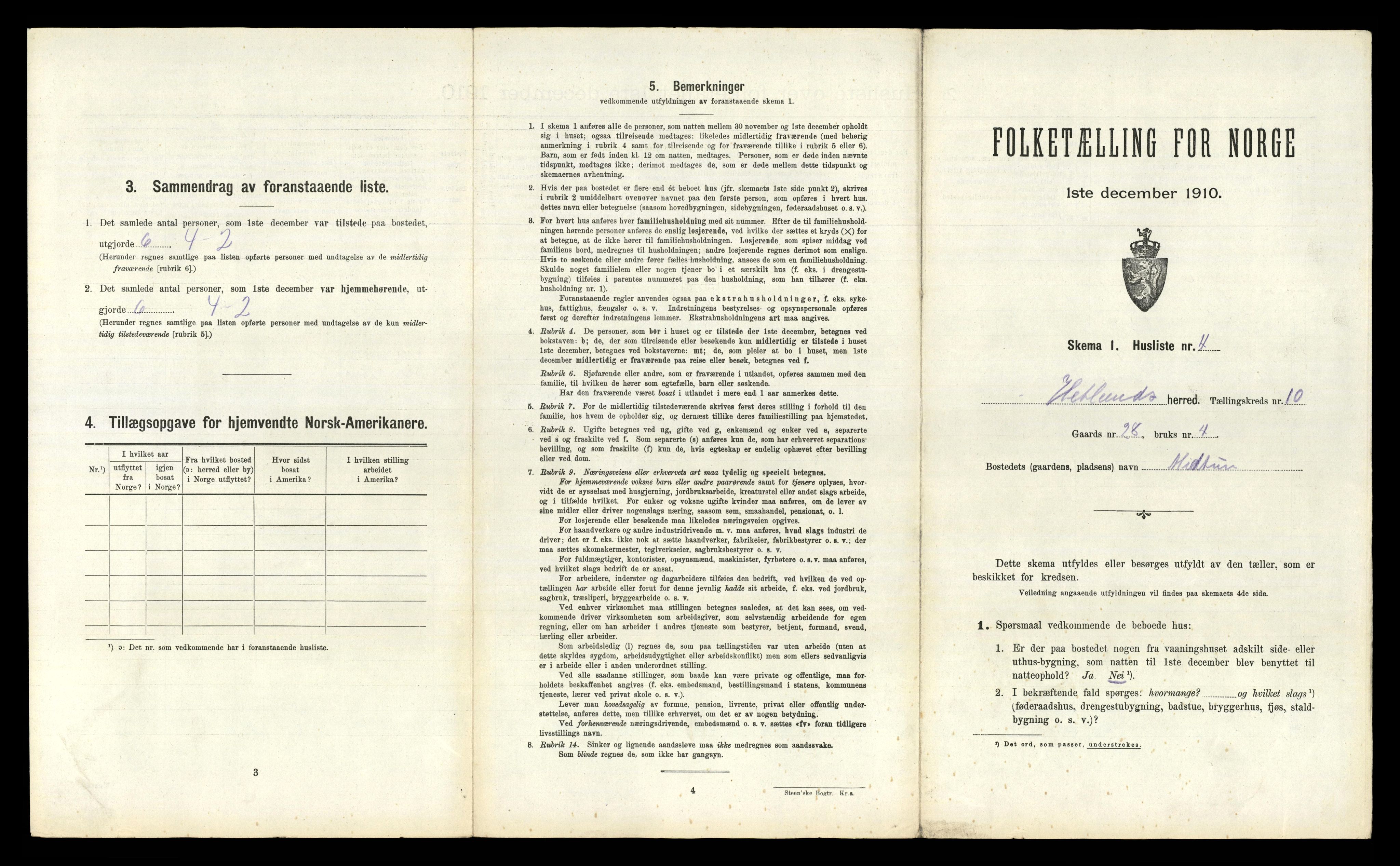 RA, 1910 census for Hetland, 1910, p. 1635