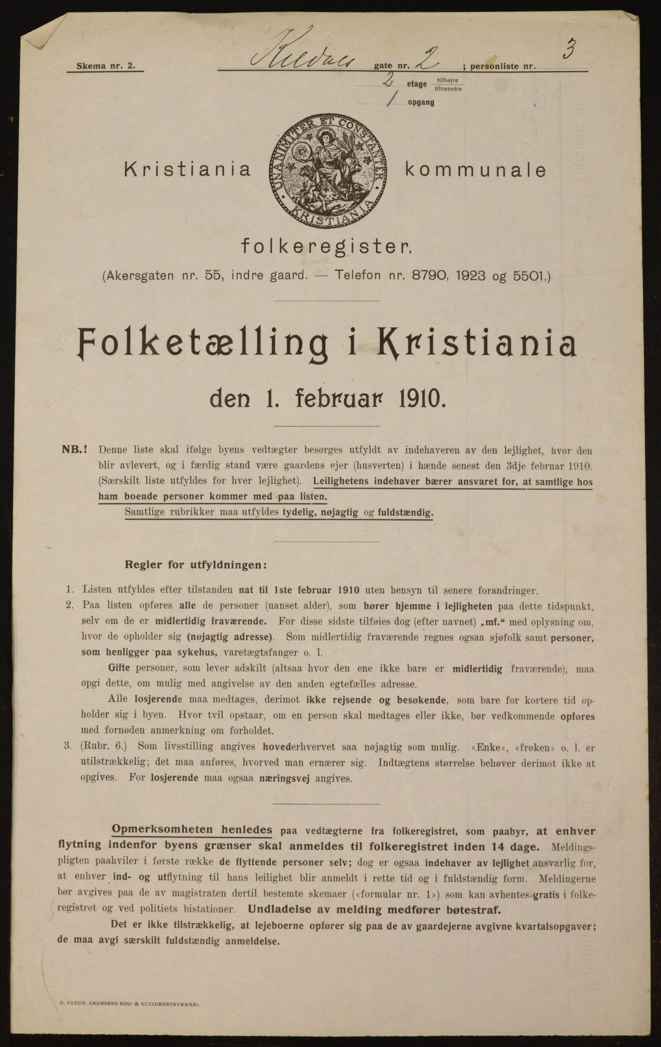 OBA, Municipal Census 1910 for Kristiania, 1910, p. 47984