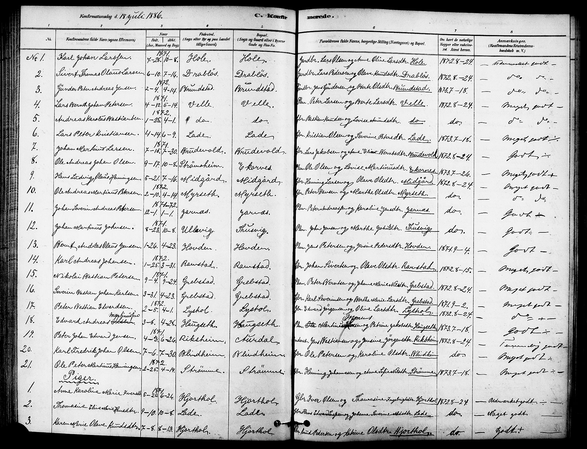 Ministerialprotokoller, klokkerbøker og fødselsregistre - Møre og Romsdal, AV/SAT-A-1454/523/L0334: Parish register (official) no. 523A01, 1878-1891