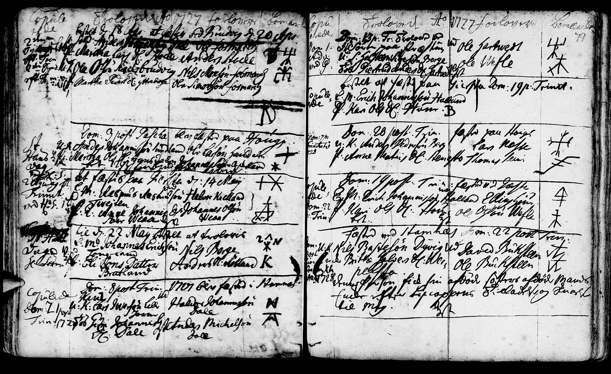 Haus sokneprestembete, AV/SAB-A-75601/H/Haa: Parish register (official) no. A 4, 1723-1733, p. 80