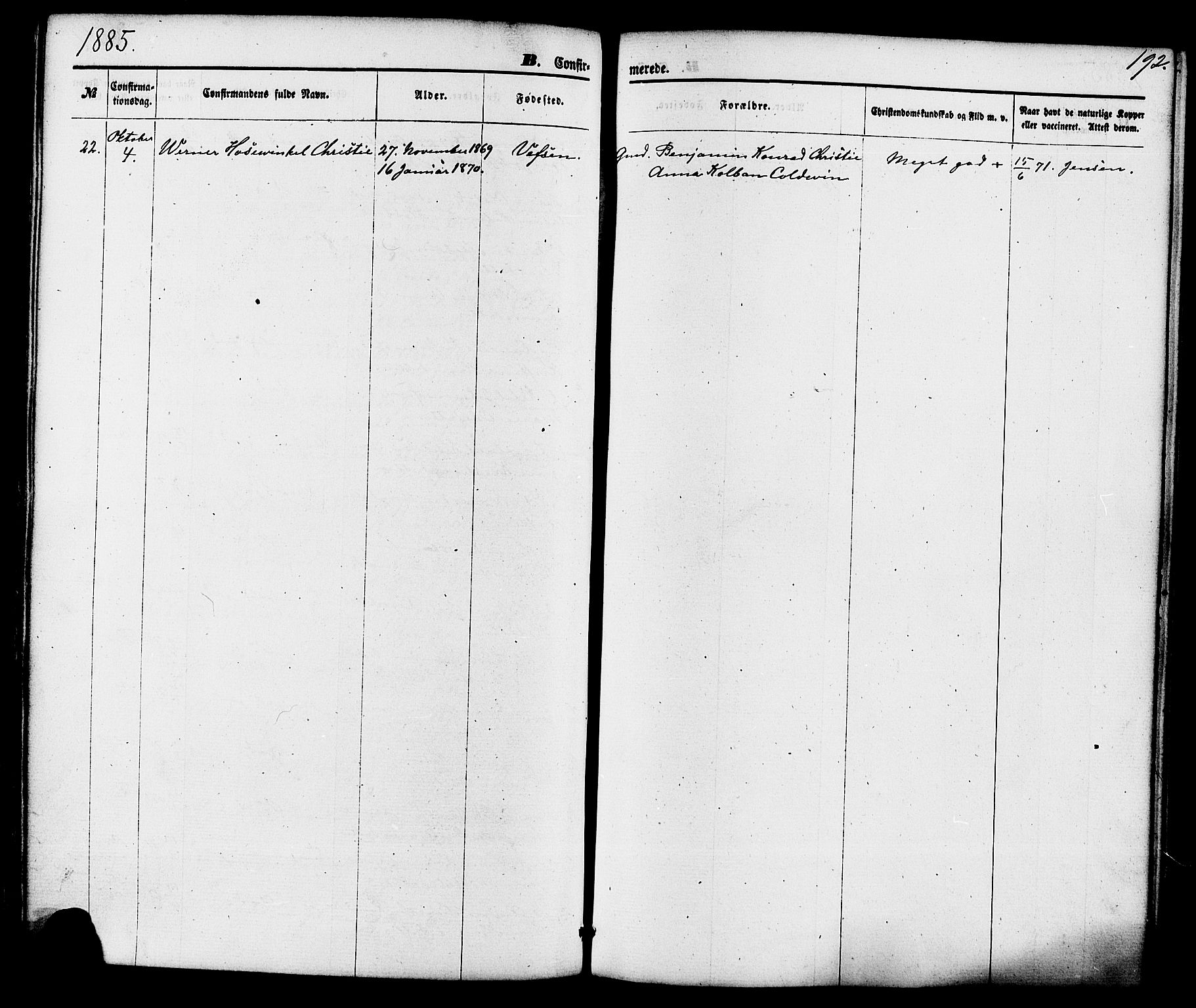 Gjerpen kirkebøker, SAKO/A-265/F/Fa/L0009: Parish register (official) no. I 9, 1872-1885, p. 192