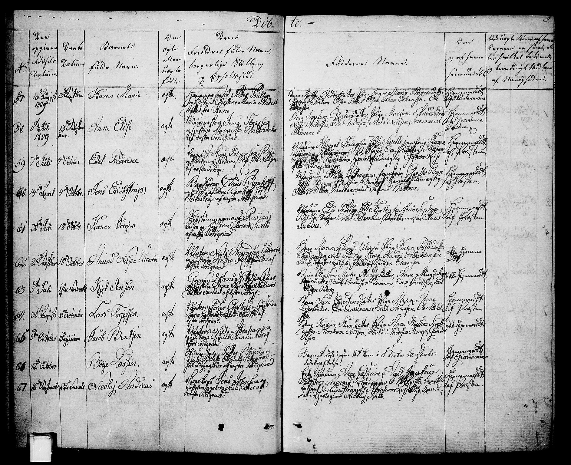 Porsgrunn kirkebøker , SAKO/A-104/F/Fa/L0005: Parish register (official) no. 5, 1828-1840, p. 9