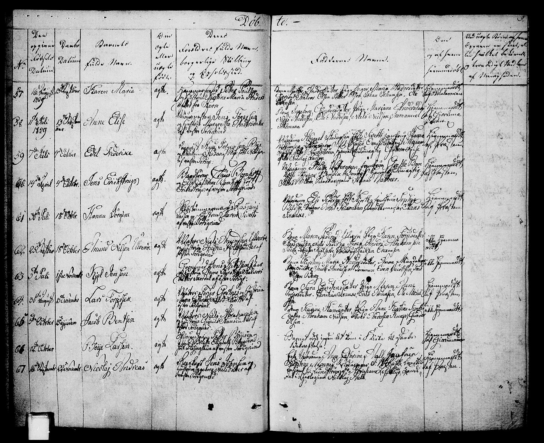 Porsgrunn kirkebøker , AV/SAKO-A-104/F/Fa/L0005: Parish register (official) no. 5, 1828-1840, p. 9