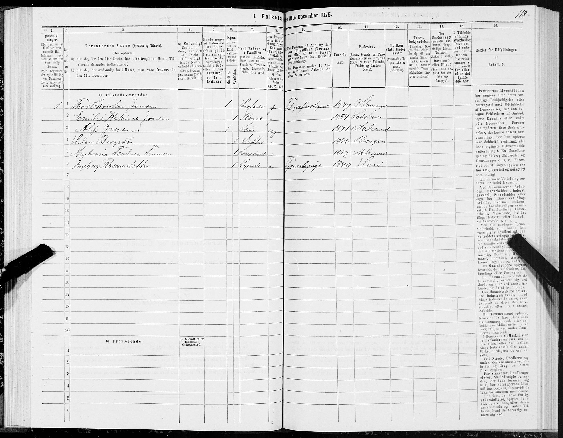 SAT, 1875 census for 1515P Herøy, 1875, p. 3118