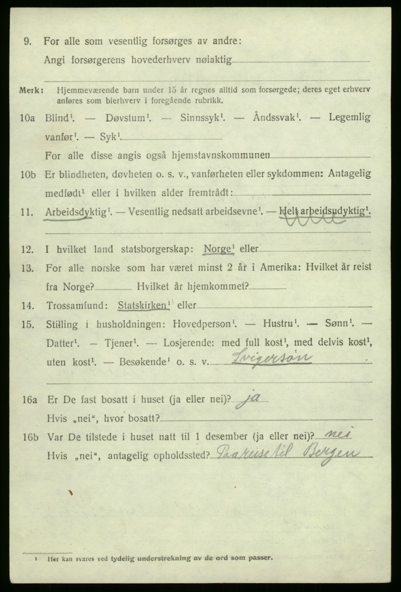 SAB, 1920 census for Gaular, 1920, p. 1545