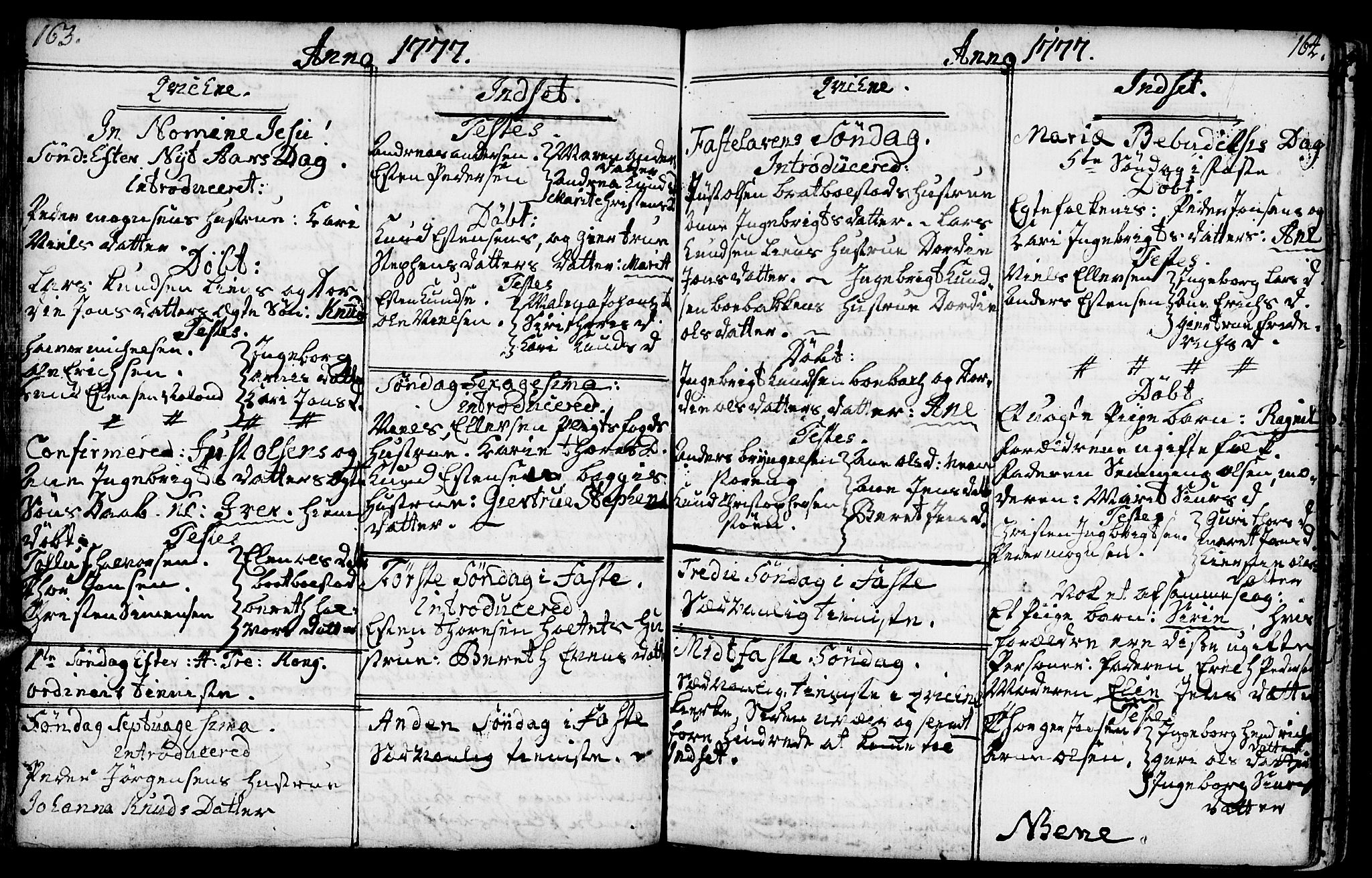 Kvikne prestekontor, AV/SAH-PREST-064/H/Ha/Haa/L0002: Parish register (official) no. 2, 1764-1784, p. 163-164