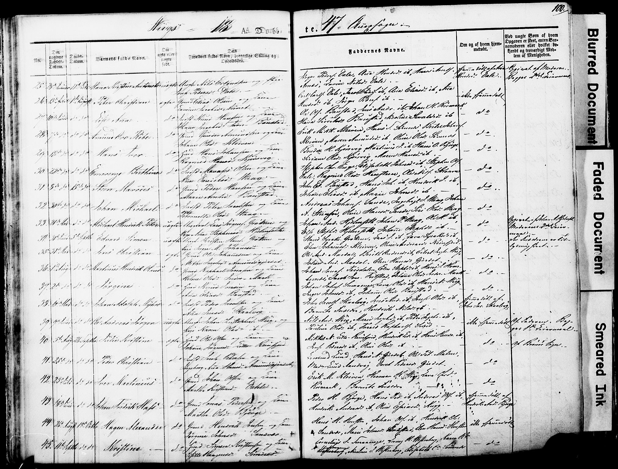 Ministerialprotokoller, klokkerbøker og fødselsregistre - Nordland, AV/SAT-A-1459/812/L0176: Parish register (official) no. 812A05, 1834-1874, p. 100