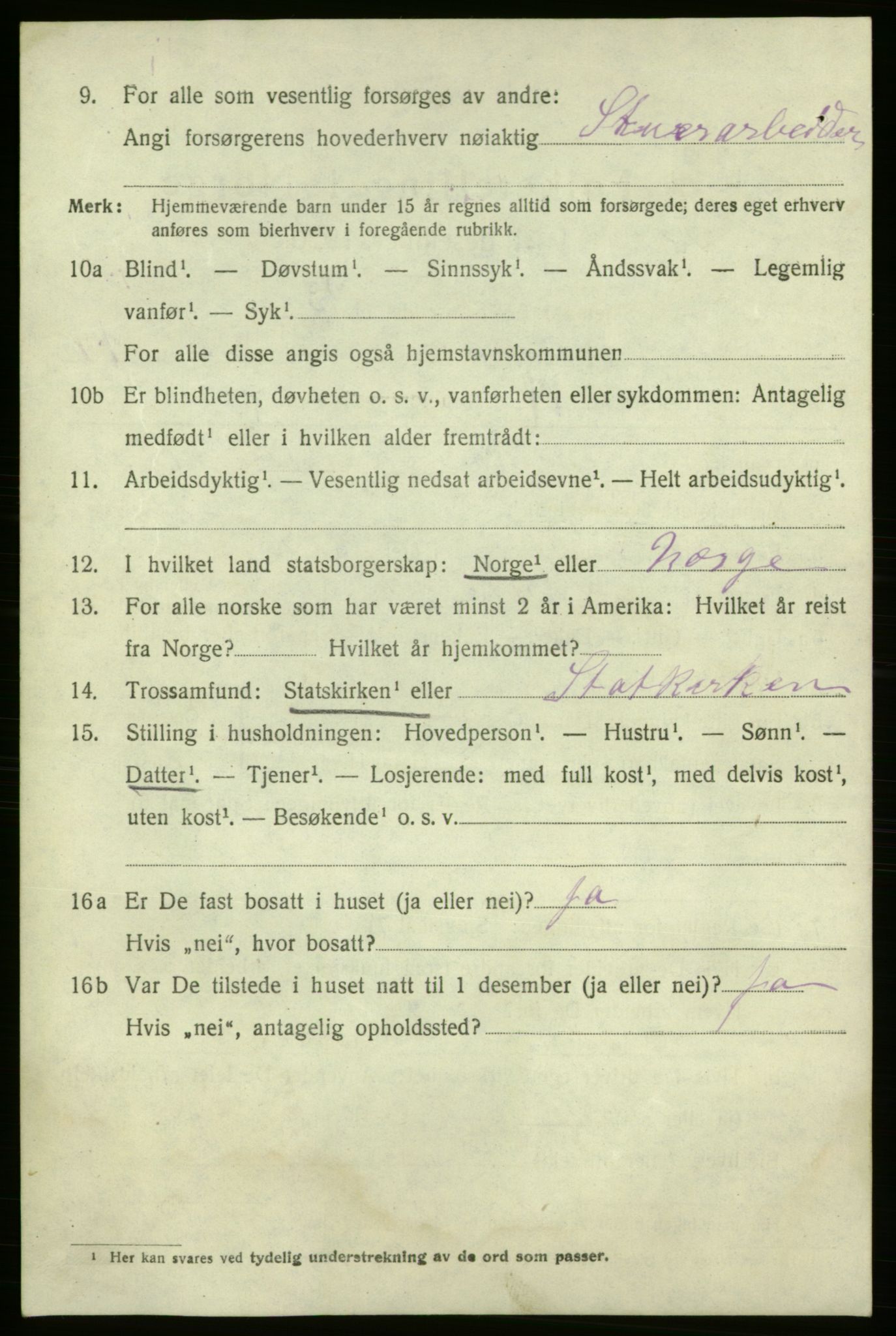 SAO, 1920 census for Fredrikshald, 1920, p. 26285