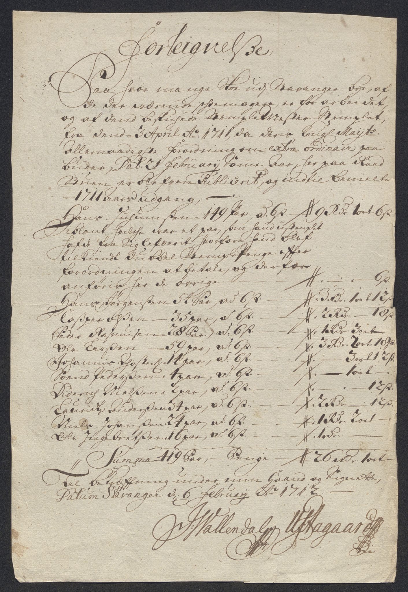 Rentekammeret inntil 1814, Reviderte regnskaper, Byregnskaper, AV/RA-EA-4066/R/Ro/L0302: [O4] Kontribusjonsregnskap, 1687-1711, p. 324