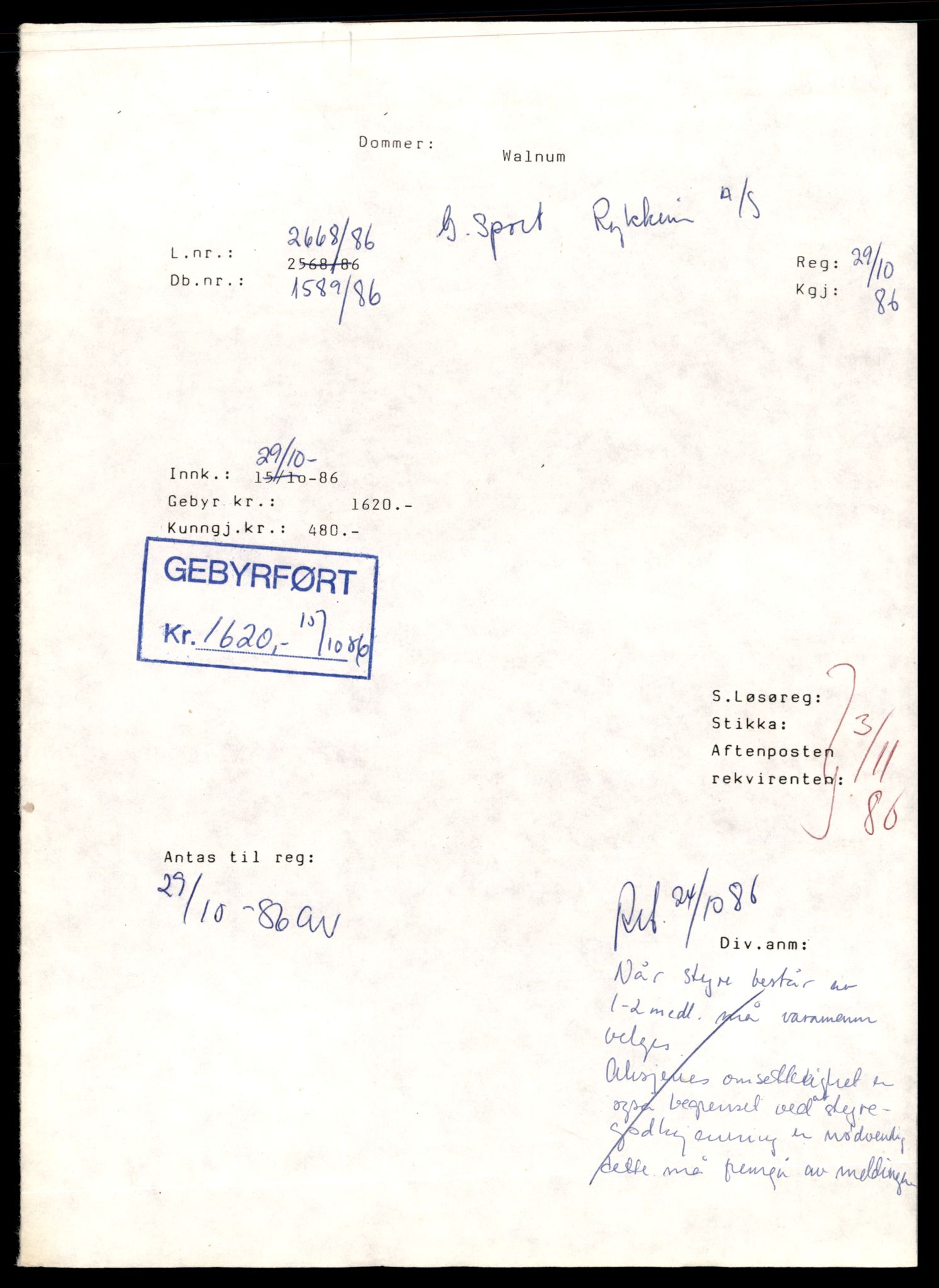 Asker og Bærum tingrett, AV/SAT-A-10379/K/Kb/Kbb/L0086: Aksjeselskap og andelslag i Bærum, Gs - Hai, 1944-1989