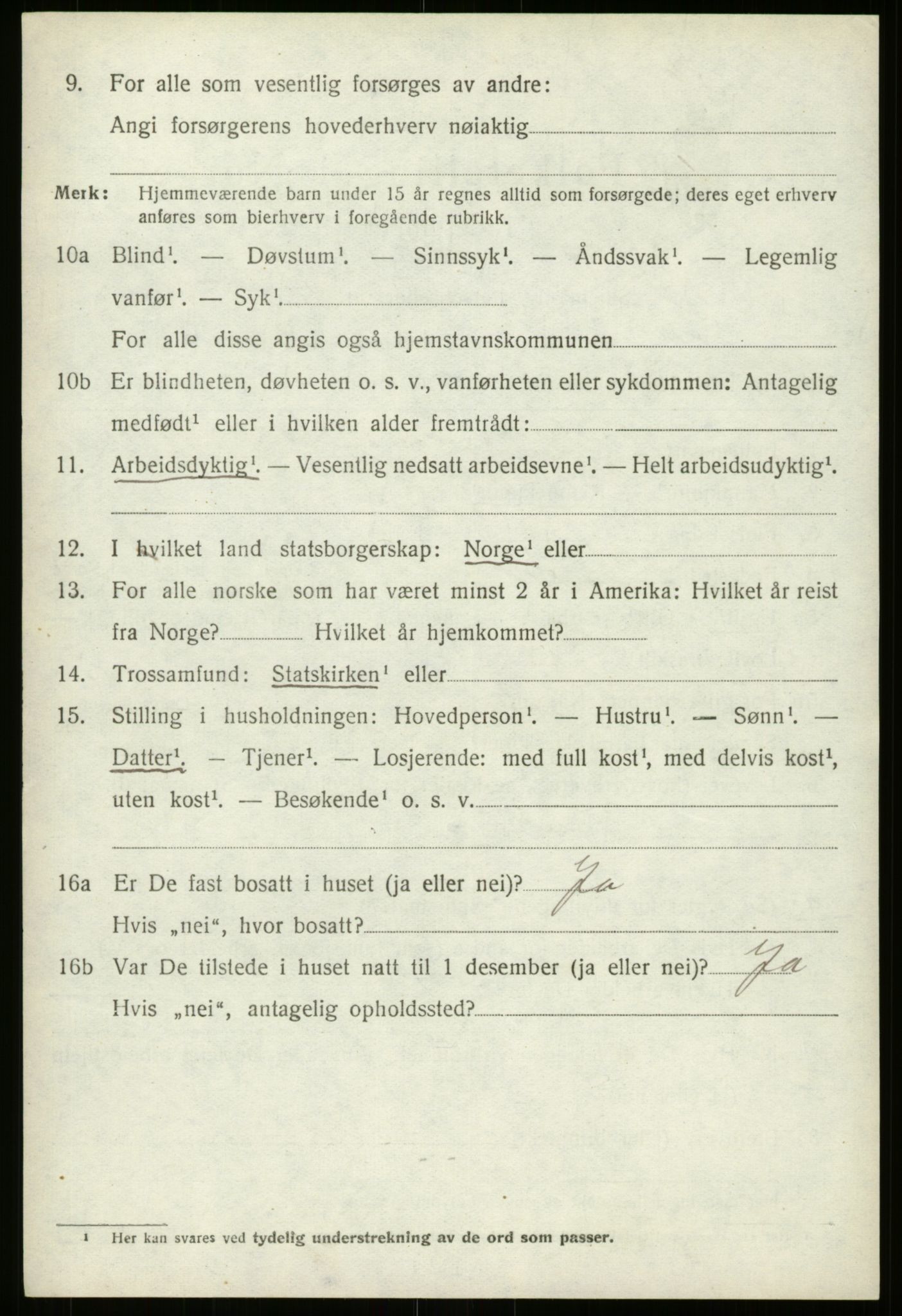 SAB, 1920 census for Hornindal, 1920, p. 1765