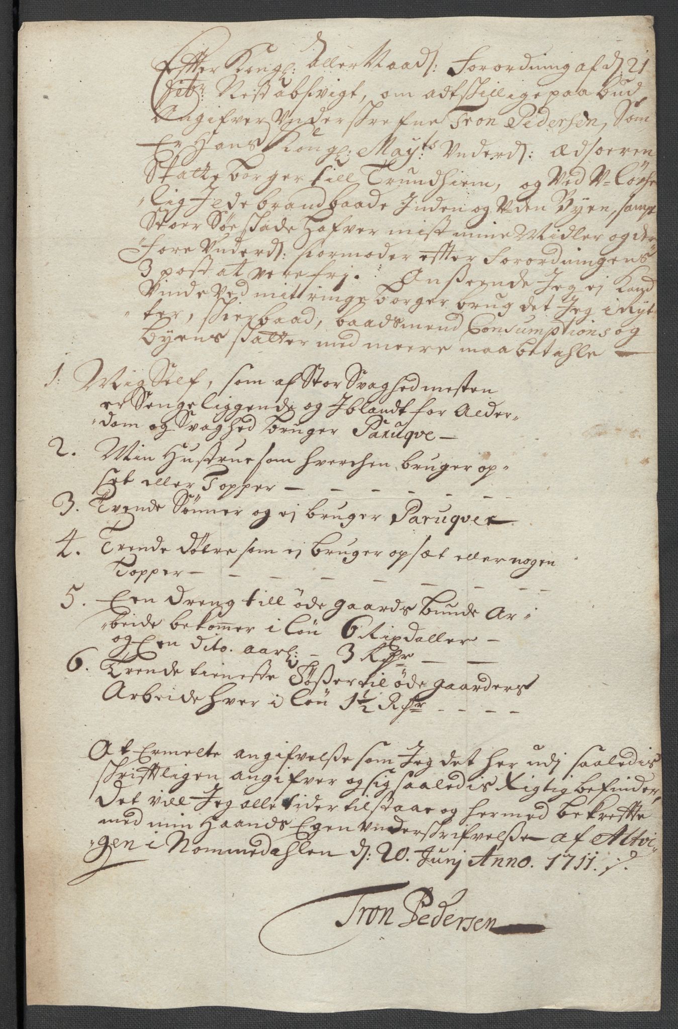 Rentekammeret inntil 1814, Reviderte regnskaper, Fogderegnskap, AV/RA-EA-4092/R64/L4432: Fogderegnskap Namdal, 1711, p. 379