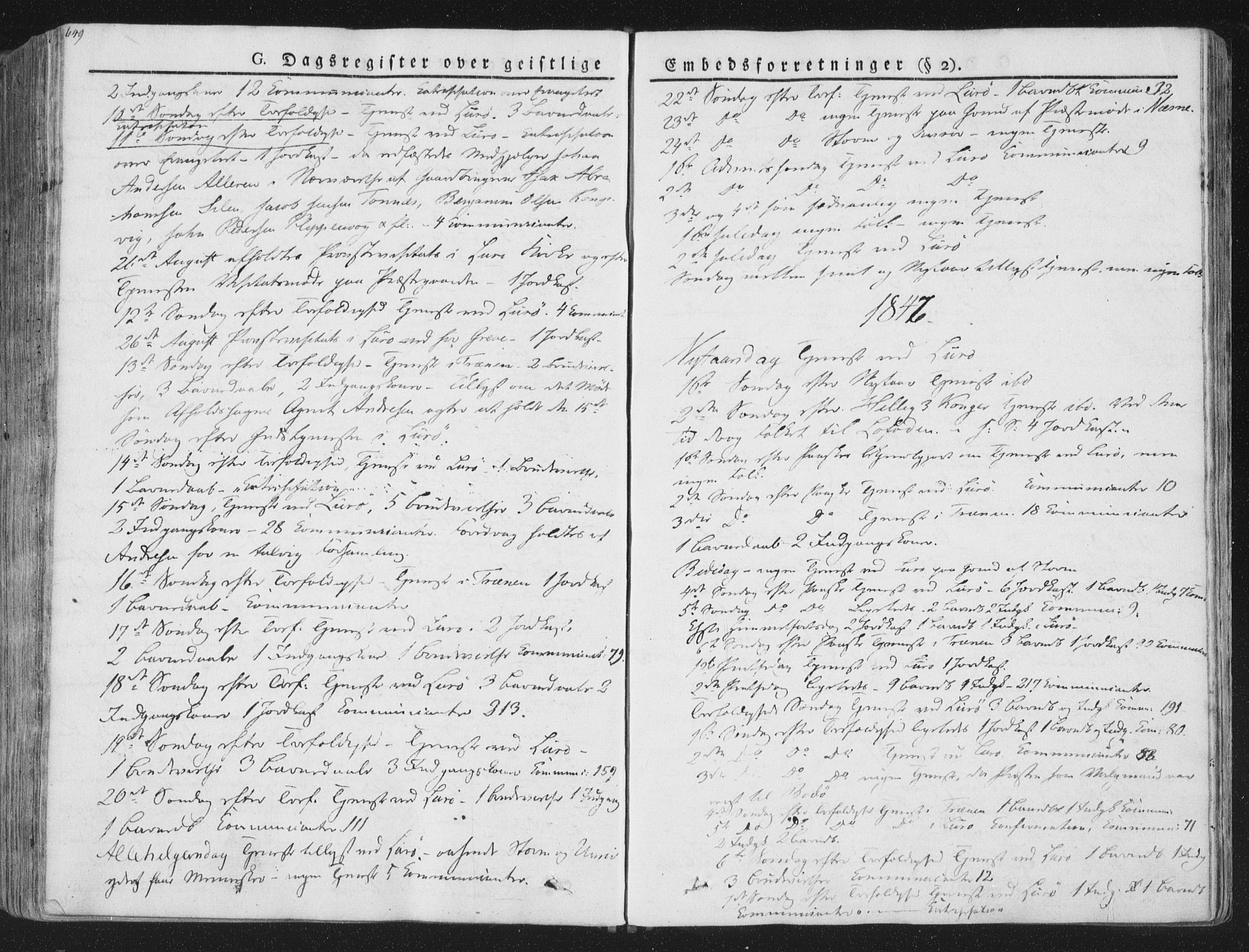 Ministerialprotokoller, klokkerbøker og fødselsregistre - Nordland, SAT/A-1459/839/L0566: Parish register (official) no. 839A03, 1825-1862, p. 649