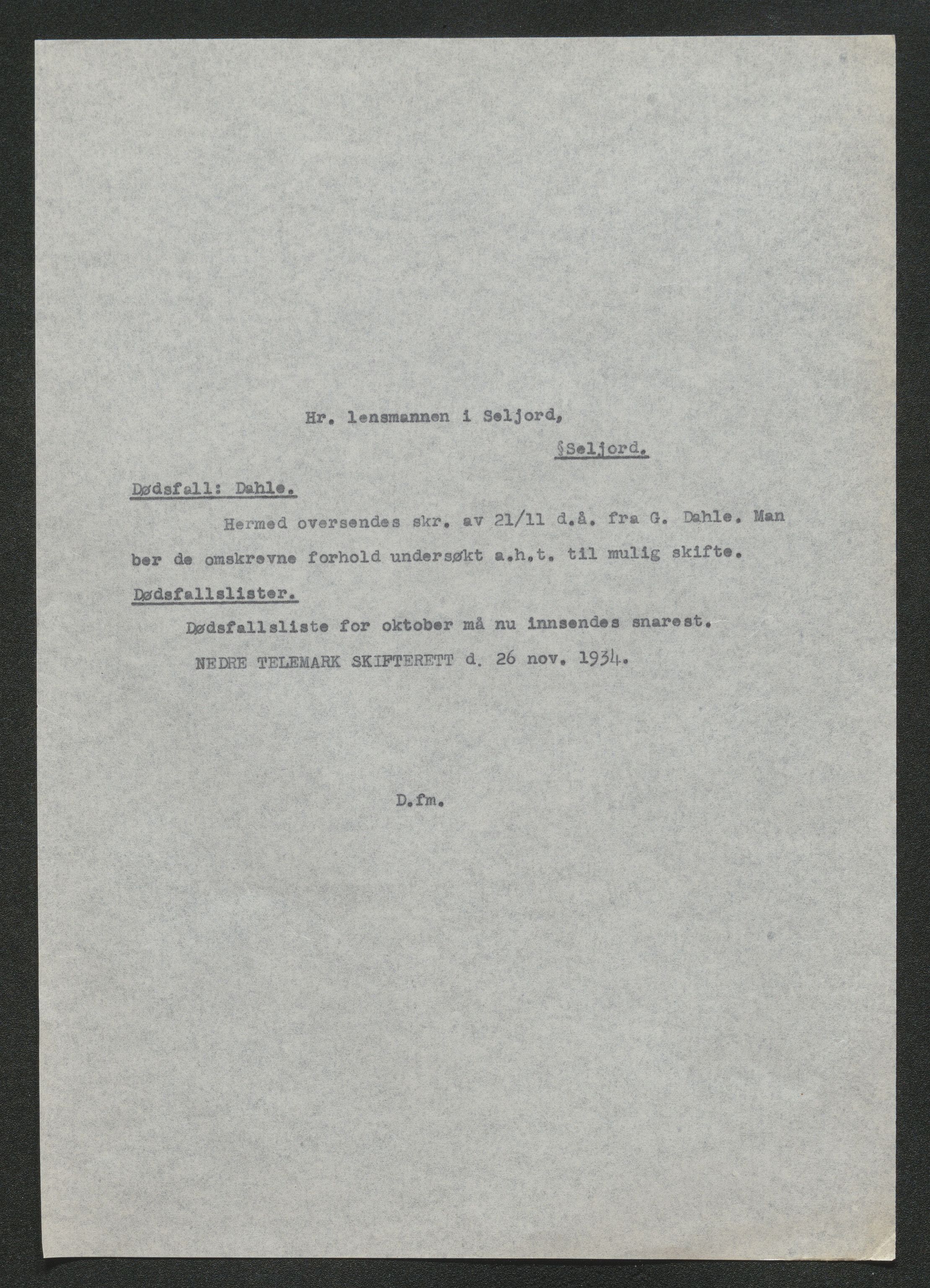 Nedre Telemark sorenskriveri, AV/SAKO-A-135/H/Ha/Hab/L0008: Dødsfallsfortegnelser
, 1931-1935, p. 1325