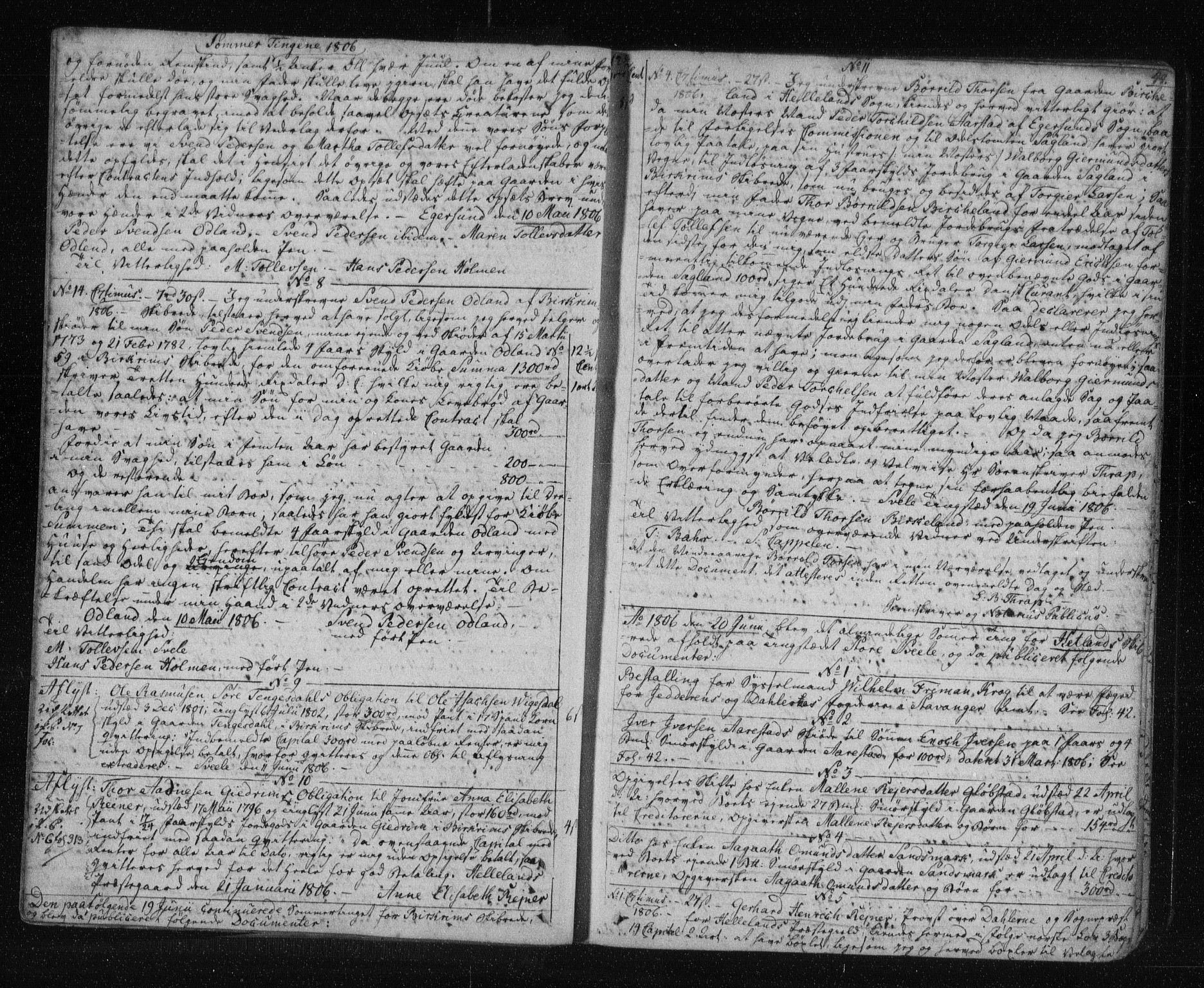 Jæren og Dalane sorenskriveri, AV/SAST-A-100306/4/41/41B/L0011: Mortgage book no. 8, 1805-1812, p. 44