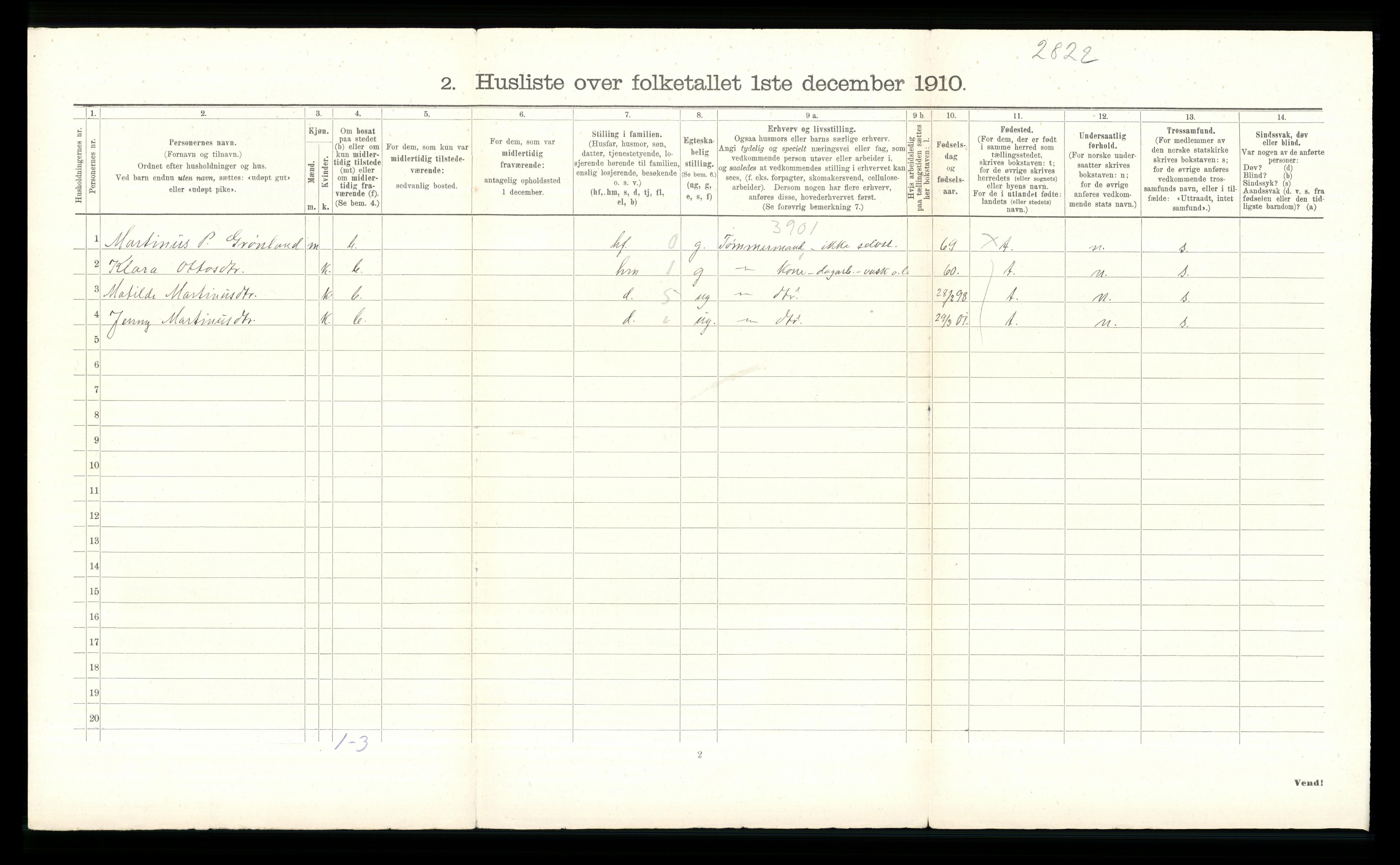 RA, 1910 census for Kolbu, 1910, p. 377