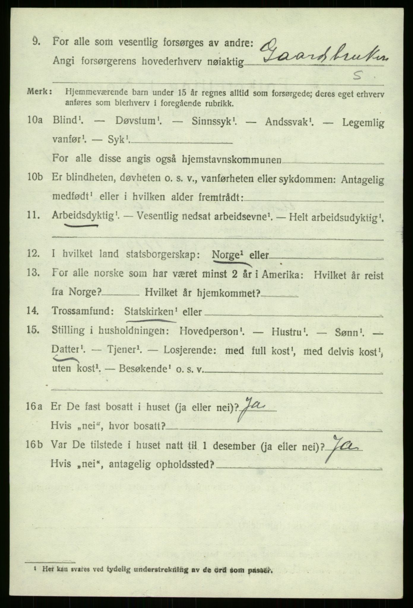 SAB, 1920 census for Manger, 1920, p. 10007