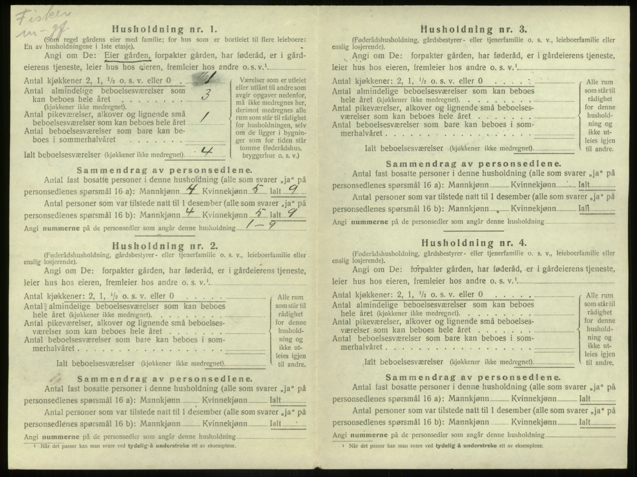 SAB, 1920 census for Sør-Vågsøy, 1920, p. 164