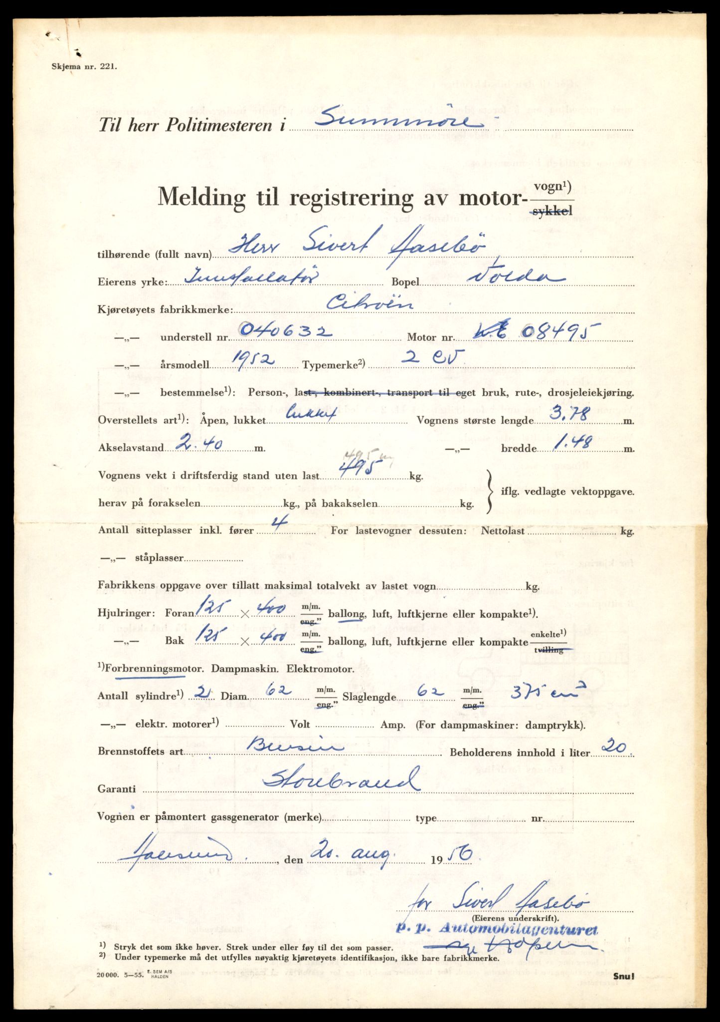 Møre og Romsdal vegkontor - Ålesund trafikkstasjon, AV/SAT-A-4099/F/Fe/L0043: Registreringskort for kjøretøy T 14080 - T 14204, 1927-1998, p. 51