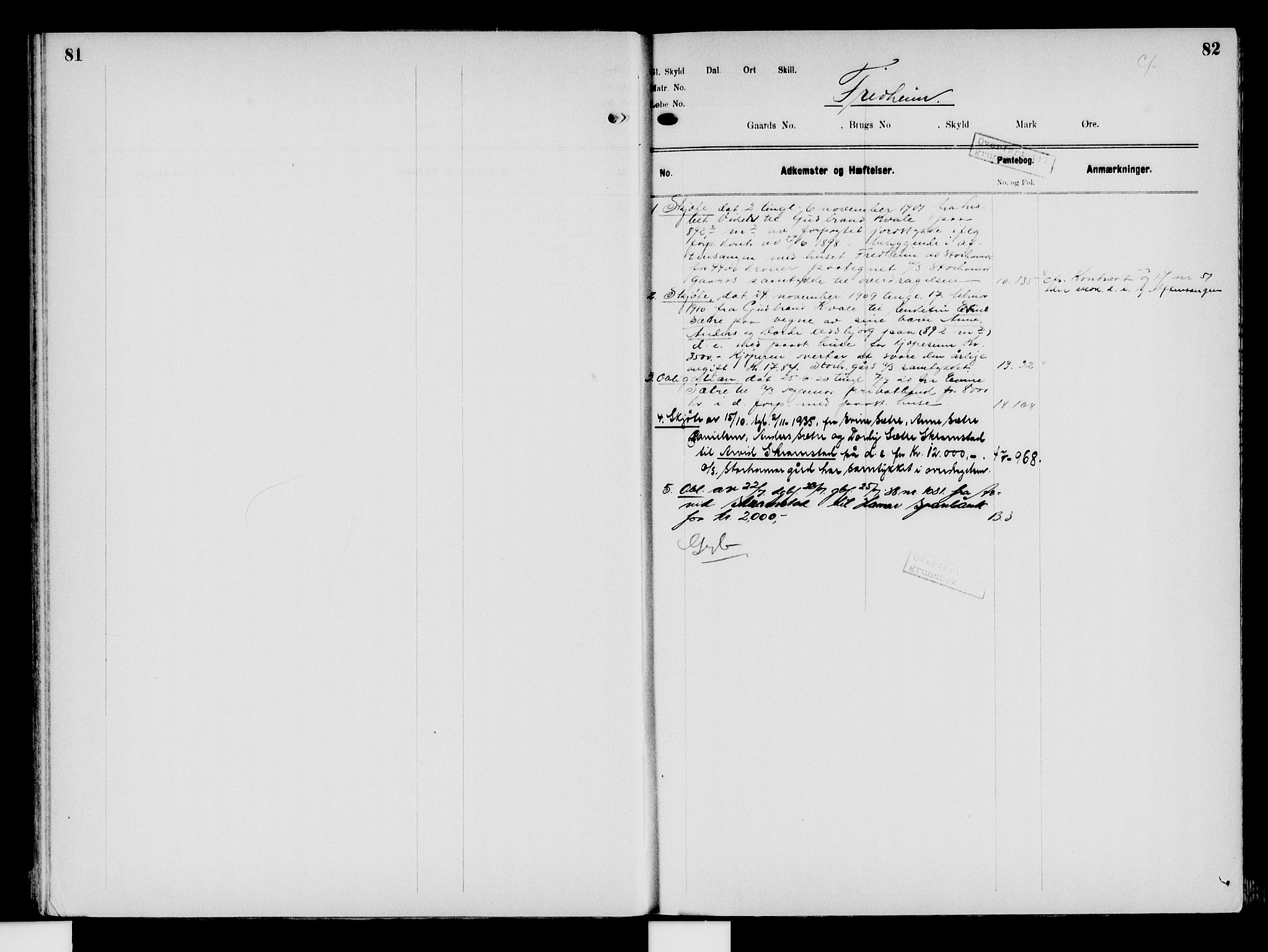 Nord-Hedmark sorenskriveri, SAH/TING-012/H/Ha/Had/Hade/L0008: Mortgage register no. 4.8, 1923-1940, p. 81-82