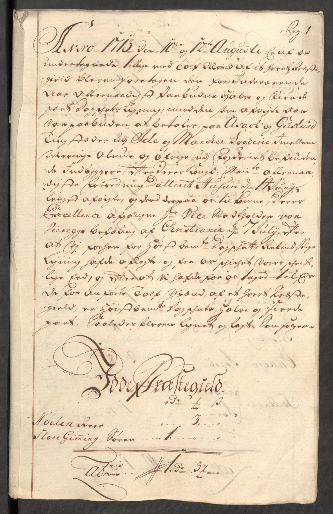 Rentekammeret inntil 1814, Reviderte regnskaper, Fogderegnskap, AV/RA-EA-4092/R01/L0022: Fogderegnskap Idd og Marker, 1713-1714, p. 81