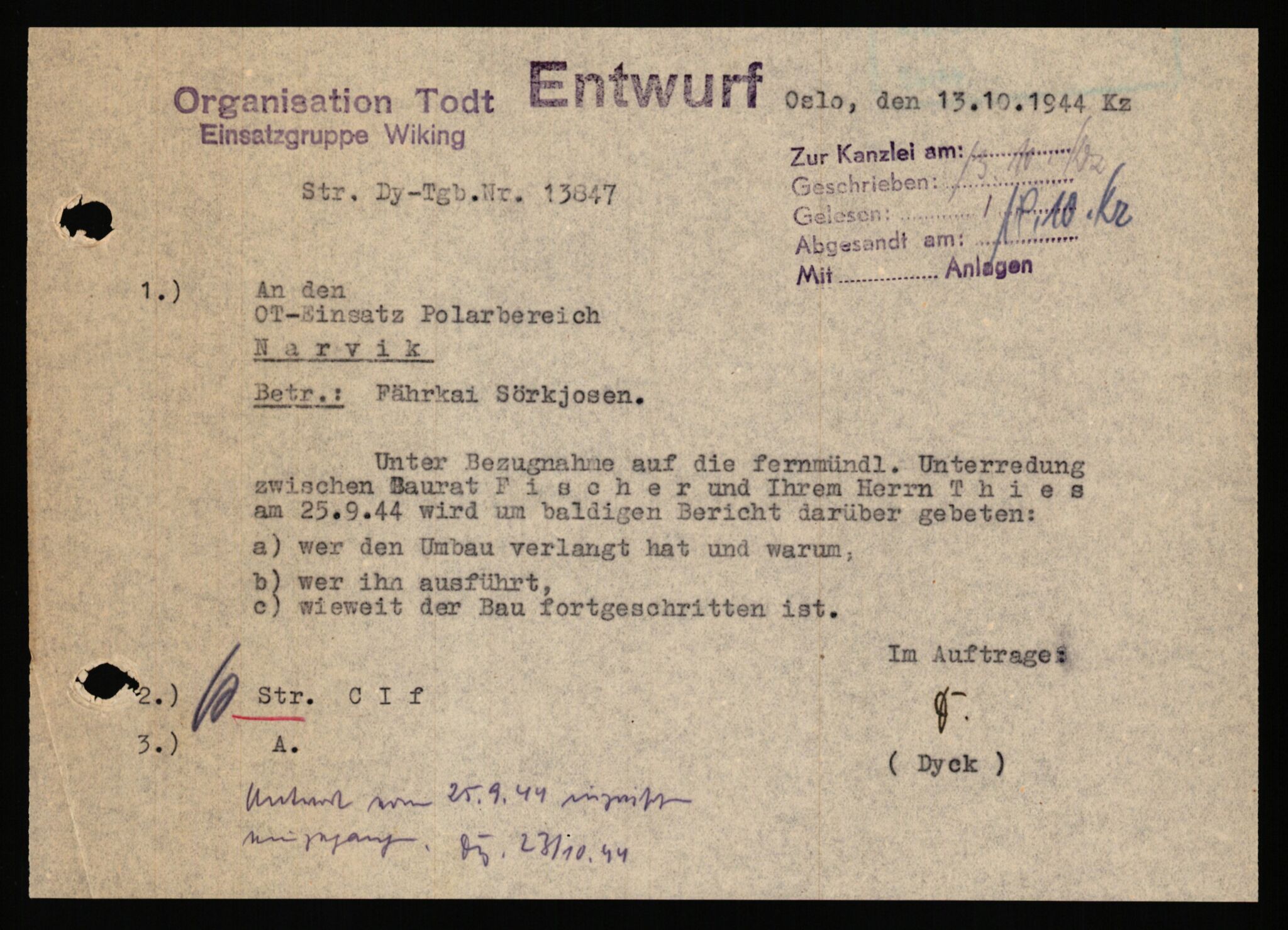 Tyske arkiver, Organisation Todt (OT), Einsatzgruppe Wiking, AV/RA-RAFA-2188/1/E/E2/E2d/L0023: Fähren und Anlegen, 1942-1944, p. 18