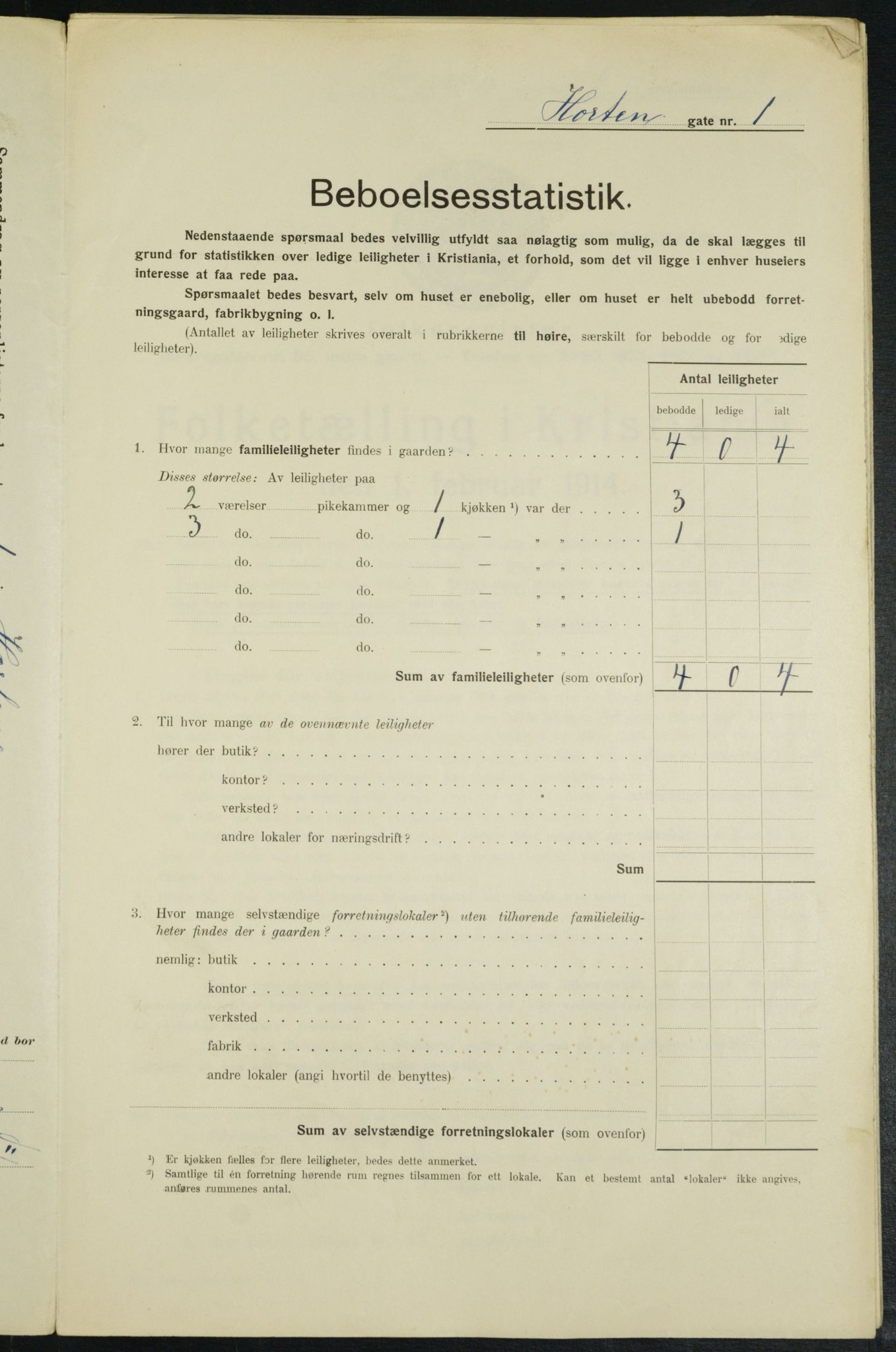 OBA, Municipal Census 1914 for Kristiania, 1914, p. 41447