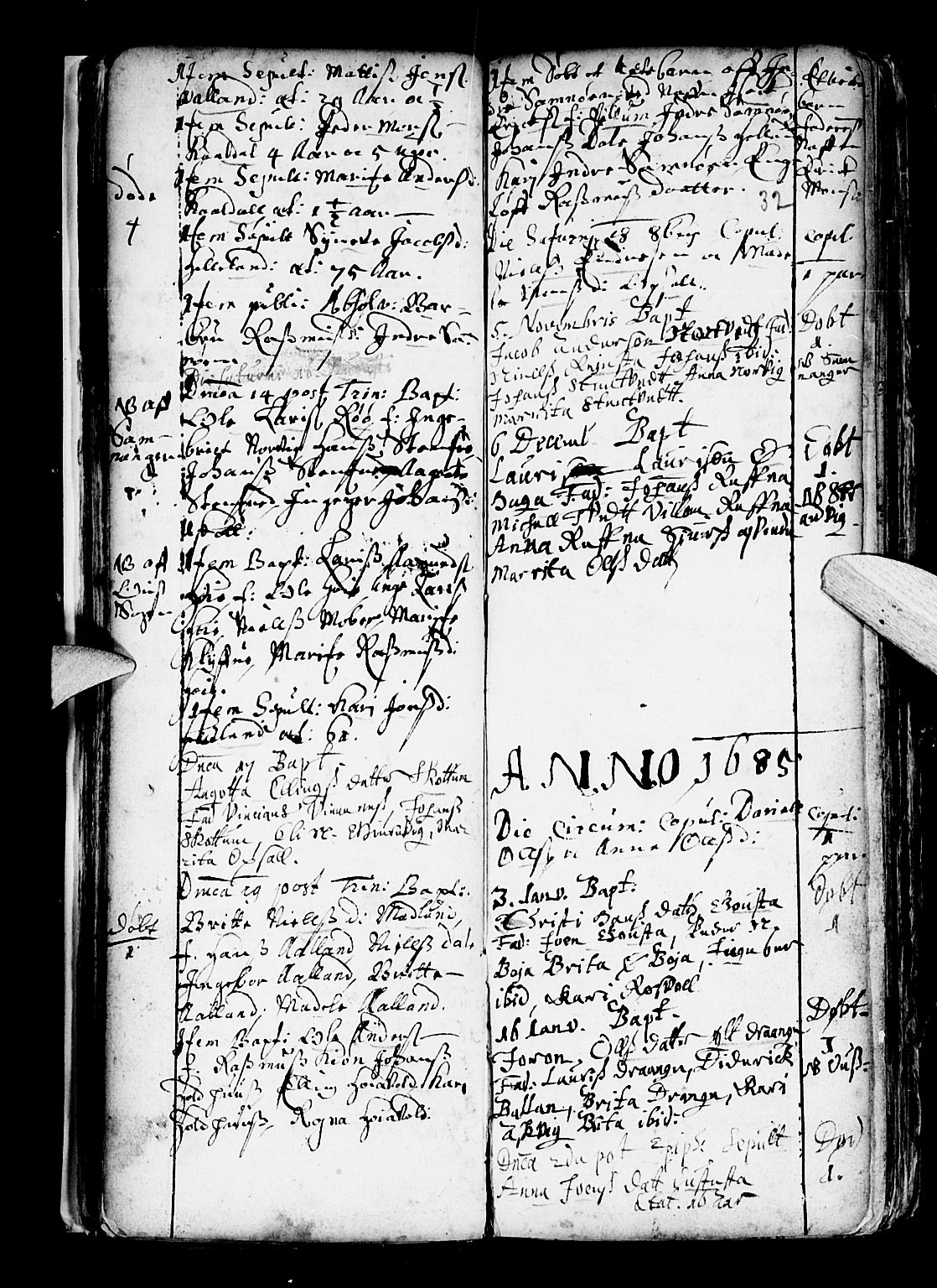 Os sokneprestembete, SAB/A-99929: Parish register (official) no. A 6, 1669-1719, p. 32
