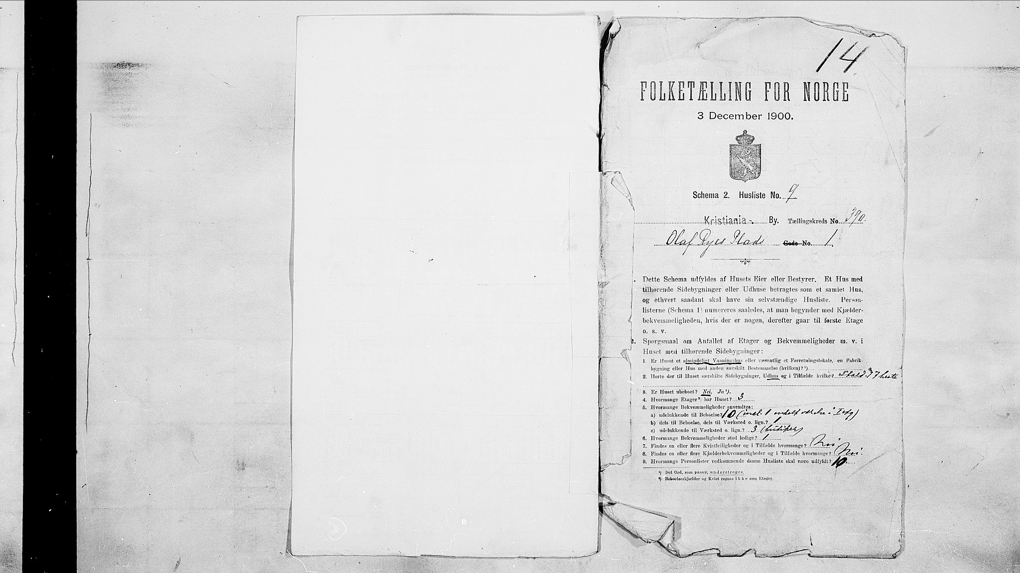 SAO, 1900 census for Kristiania, 1900, p. 67834