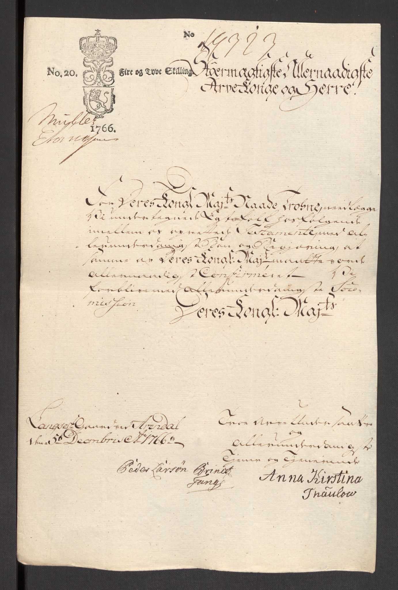 Danske Kanselli 1572-1799, AV/RA-EA-3023/F/Fc/Fcc/Fcca/L0194: Norske innlegg 1572-1799, 1767, p. 31