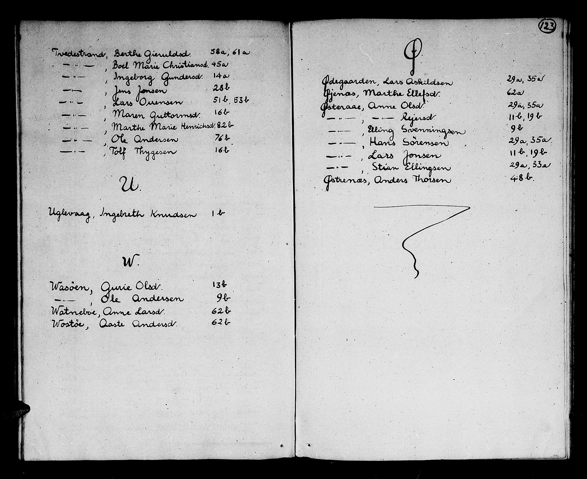 Nedenes sorenskriveri før 1824, AV/SAK-1221-0007/H/Hc/L0049: Skifteprotokoll med register nr 34, 1804-1824, p. 123