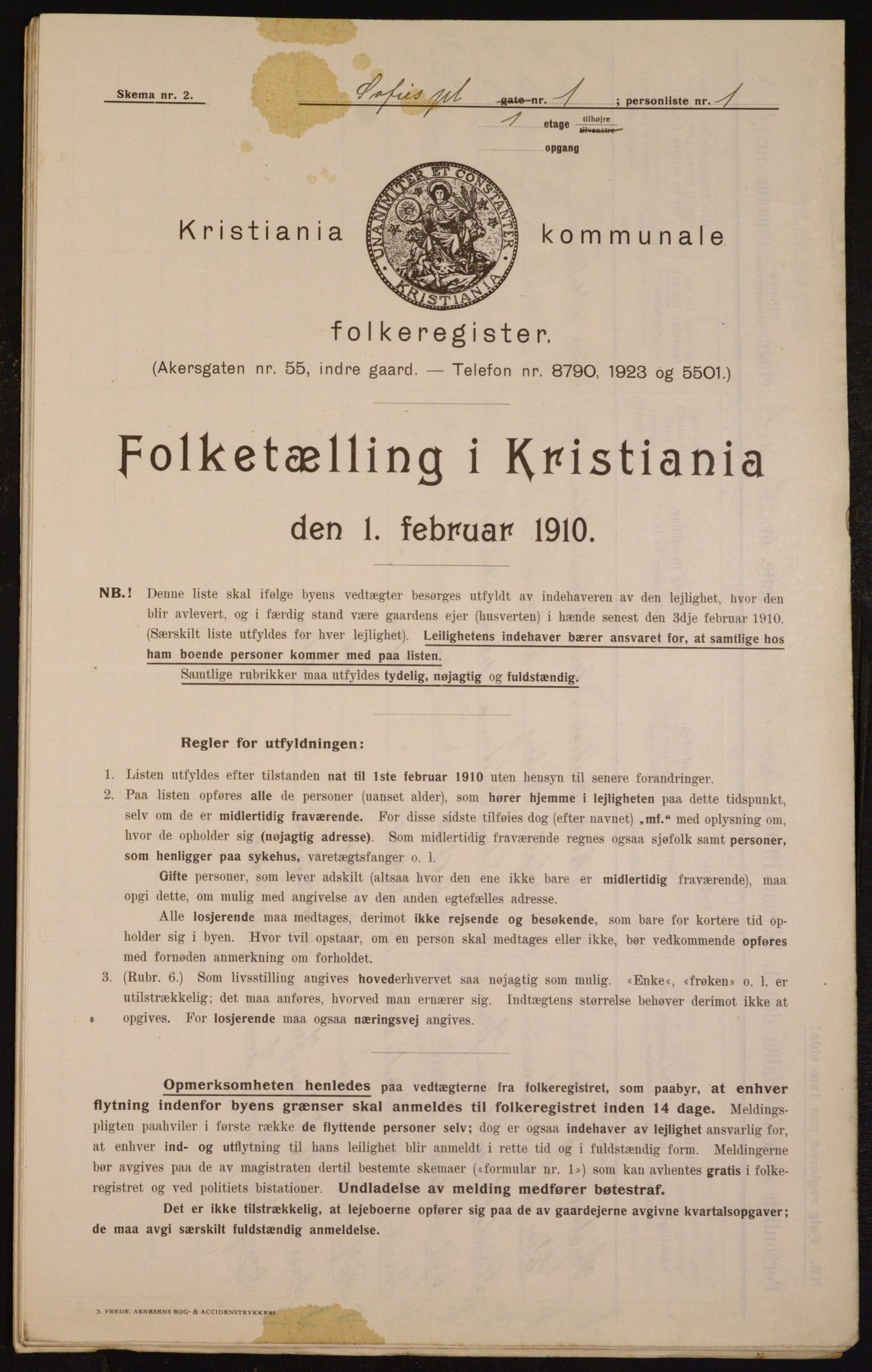 OBA, Municipal Census 1910 for Kristiania, 1910, p. 94673