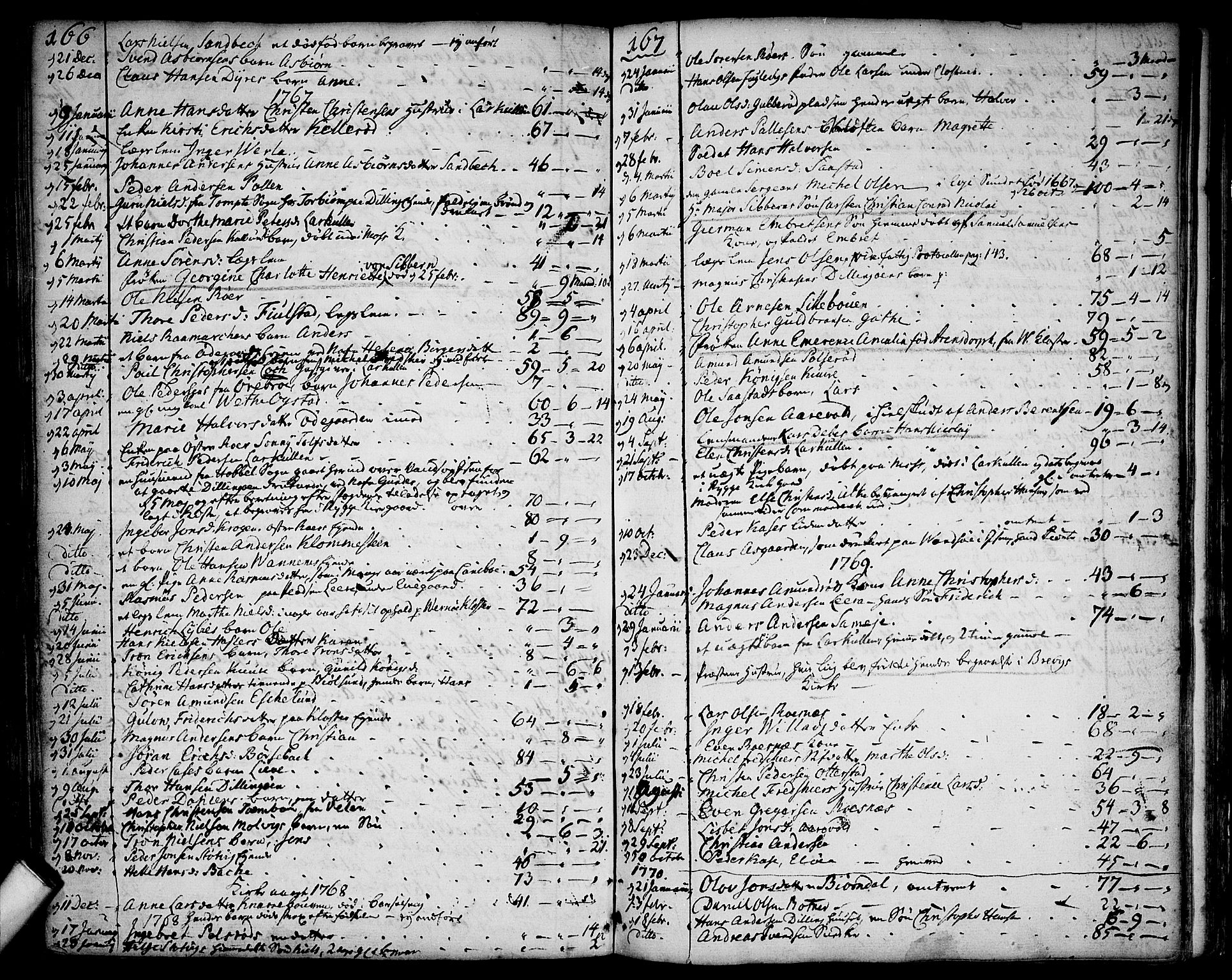 Rygge prestekontor Kirkebøker, AV/SAO-A-10084b/F/Fa/L0001: Parish register (official) no. 1, 1725-1771, p. 166-167