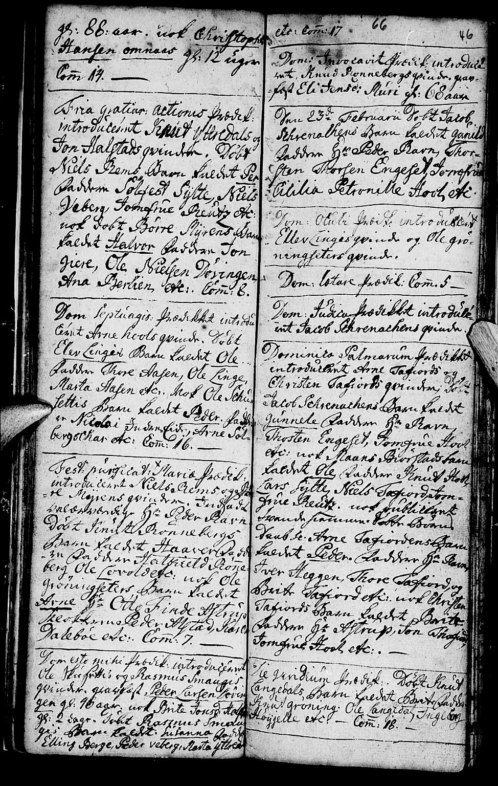 Ministerialprotokoller, klokkerbøker og fødselsregistre - Møre og Romsdal, AV/SAT-A-1454/519/L0243: Parish register (official) no. 519A02, 1760-1770, p. 45-46