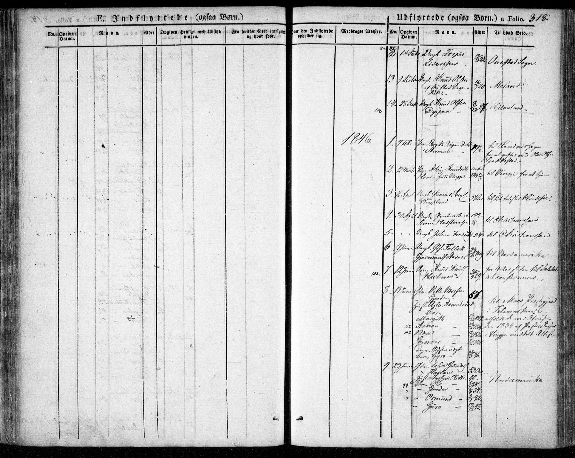 Valle sokneprestkontor, AV/SAK-1111-0044/F/Fa/Fac/L0006: Parish register (official) no. A 6, 1831-1853, p. 318