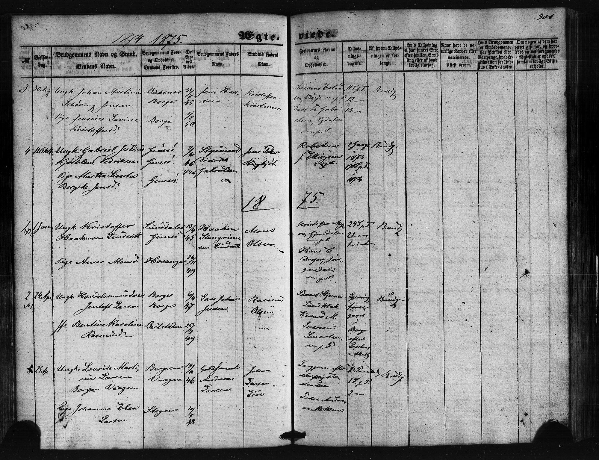 Ministerialprotokoller, klokkerbøker og fødselsregistre - Nordland, SAT/A-1459/876/L1095: Parish register (official) no. 876A01, 1863-1885, p. 301